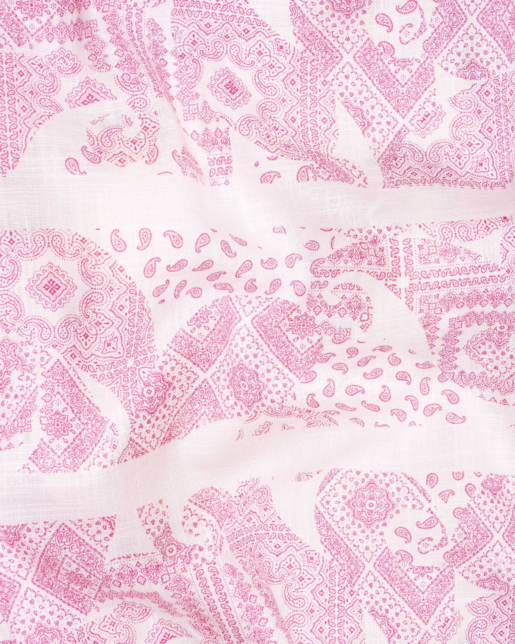 Amour Pink Ancient Paisleys Printed Luxurious Linen Shirt 6380-38, 6380-H-38, 6380-39, 6380-H-39, 6380-40, 6380-H-40, 6380-42, 6380-H-42, 6380-44, 6380-H-44, 6380-46, 6380-H-46, 6380-48, 6380-H-48, 6380-50, 6380-H-50, 6380-52, 6380-H-52