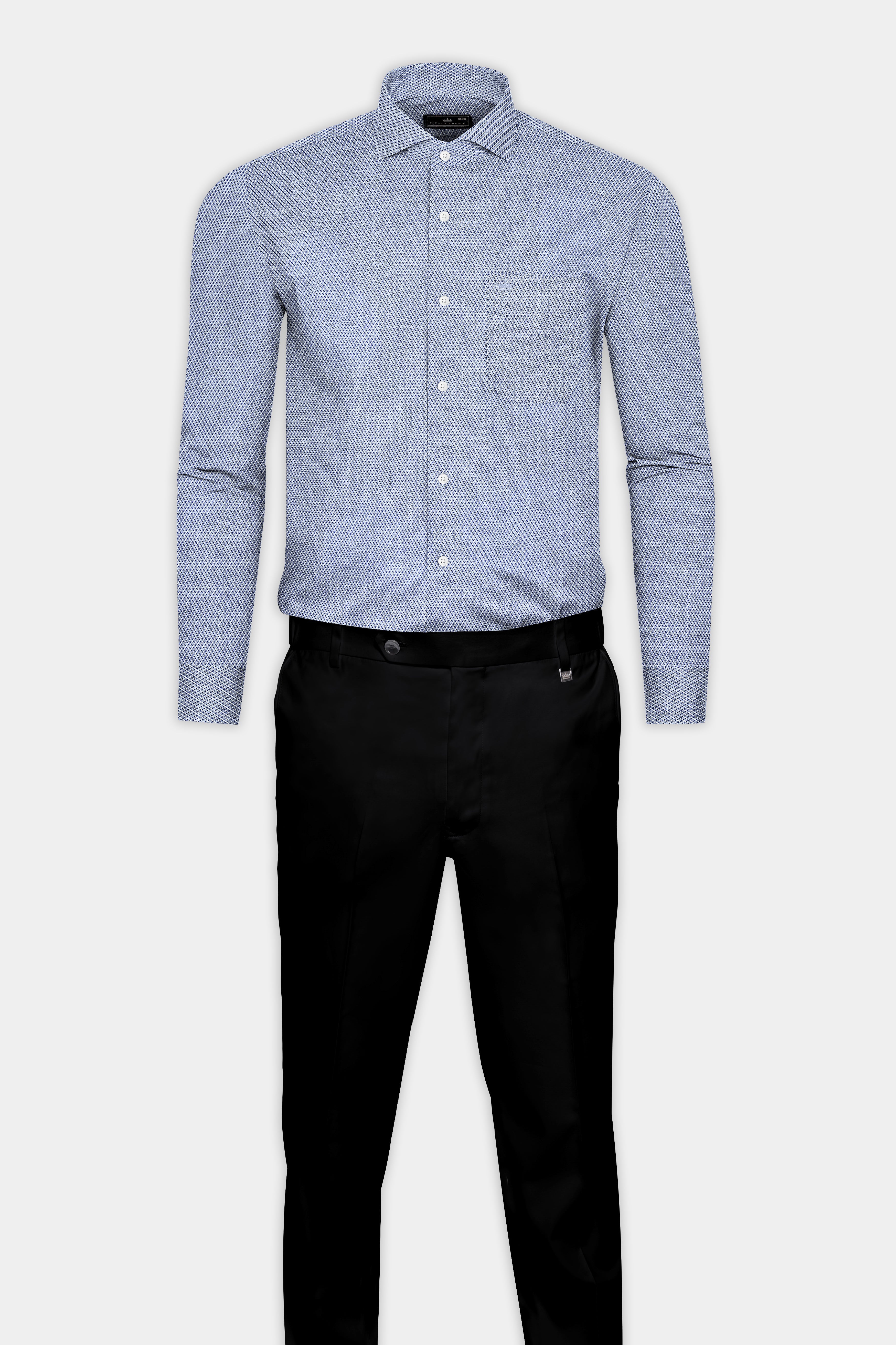 White and Cloud Burst Blue Royal Oxford Shirt