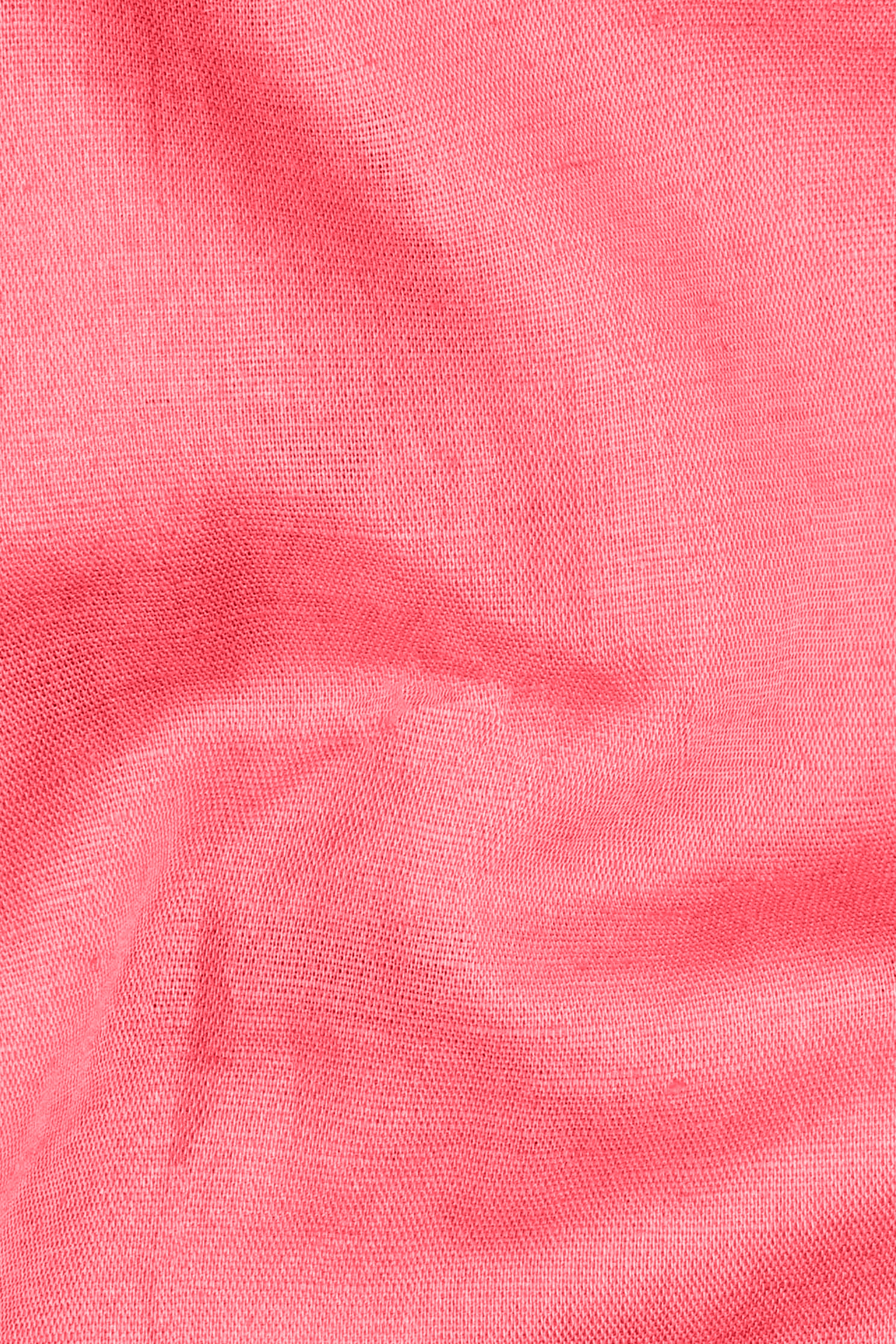 Light Coral Pink Luxurious Linen Shirt