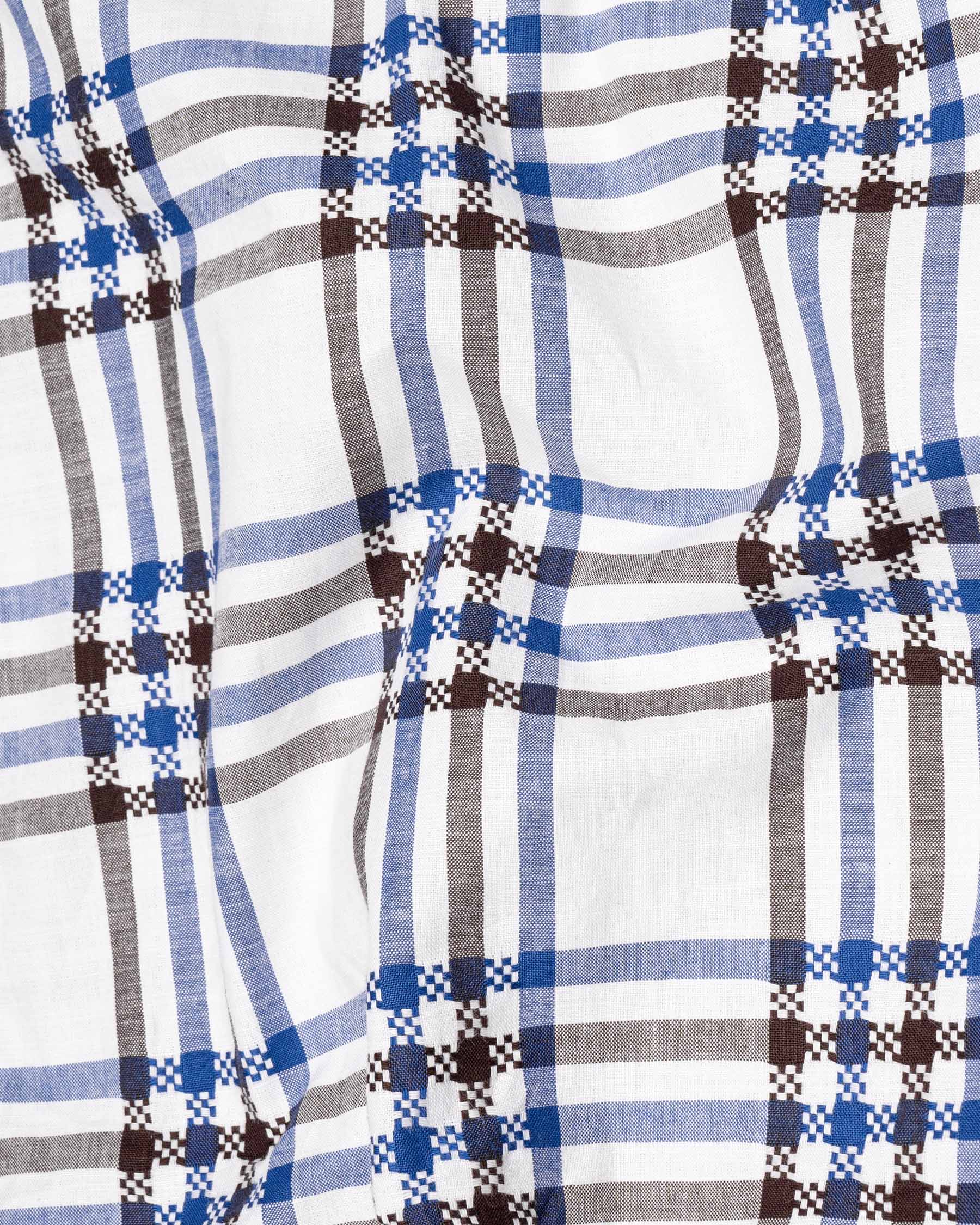 Bright White Plaid Dobby Textured Premium Giza Cotton Shirt  6431-38, 6431-H-38, 6431-39, 6431-H-39, 6431-40, 6431-H-40, 6431-42, 6431-H-42, 6431-44, 6431-H-44, 6431-46, 6431-H-46, 6431-48, 6431-H-48, 6431-50, 6431-H-50, 6431-52, 6431-H-52