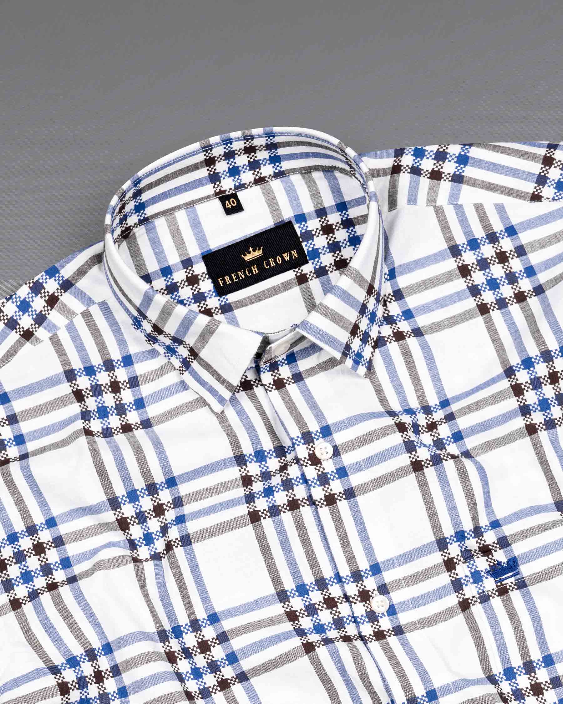 Bright White Plaid Dobby Textured Premium Giza Cotton Shirt  6431-38, 6431-H-38, 6431-39, 6431-H-39, 6431-40, 6431-H-40, 6431-42, 6431-H-42, 6431-44, 6431-H-44, 6431-46, 6431-H-46, 6431-48, 6431-H-48, 6431-50, 6431-H-50, 6431-52, 6431-H-52