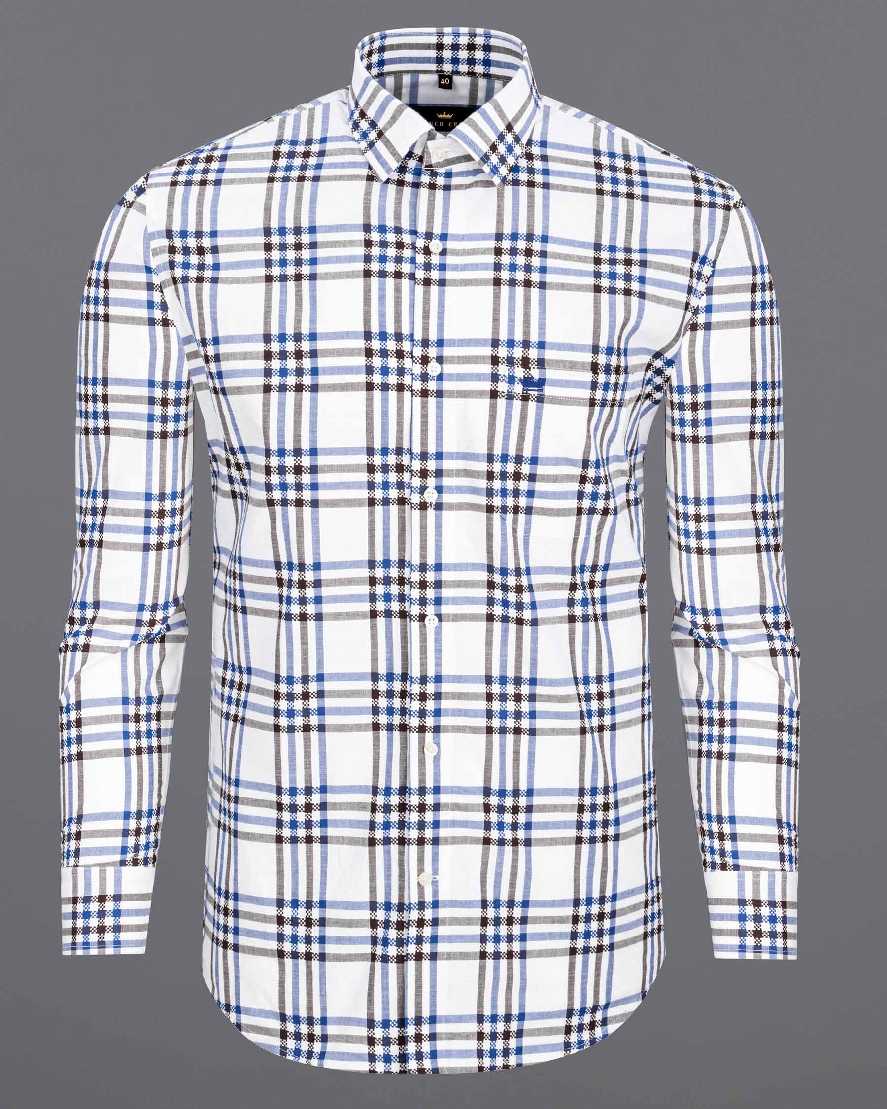 Bright White Plaid Dobby Textured Premium Giza Cotton Shirt  6431-38, 6431-H-38, 6431-39, 6431-H-39, 6431-40, 6431-H-40, 6431-42, 6431-H-42, 6431-44, 6431-H-44, 6431-46, 6431-H-46, 6431-48, 6431-H-48, 6431-50, 6431-H-50, 6431-52, 6431-H-52