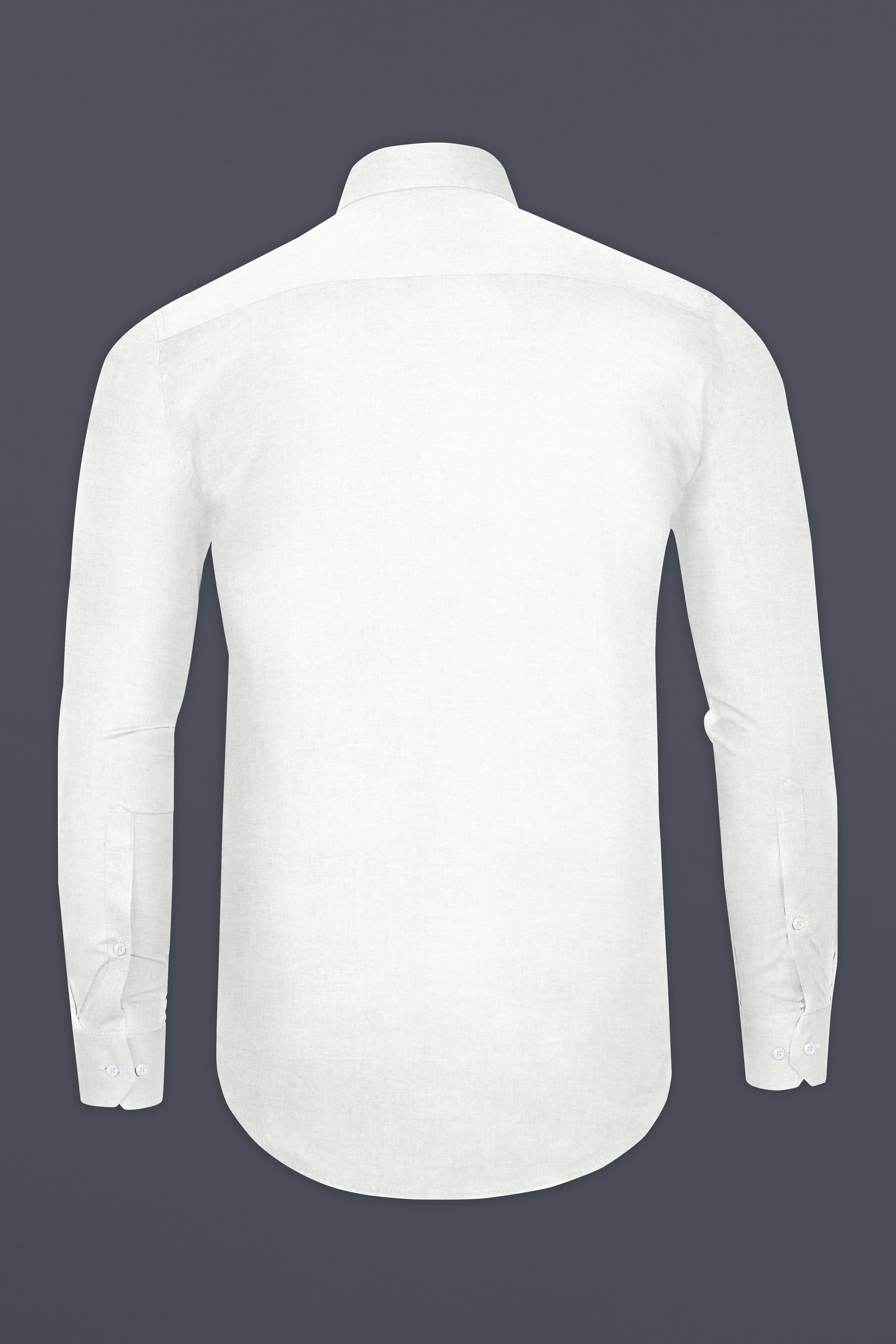 Bright White Twill Textured Premium Cotton Shirt