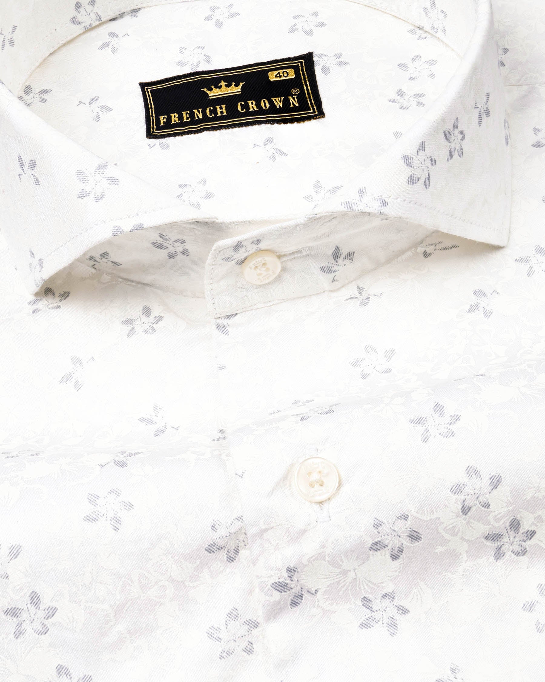 Bright White Floral Printed Super Soft Premium Cotton Shirt  6462-CA-38, 6462-CA-H-38, 6462-CA-39, 6462-CA-H-39, 6462-CA-40, 6462-CA-H-40, 6462-CA-42, 6462-CA-H-42, 6462-CA-44, 6462-CA-H-44, 6462-CA-46, 6462-CA-H-46, 6462-CA-48, 6462-CA-H-48, 6462-CA-50, 6462-CA-H-50, 6462-CA-52, 6462-CA-H-52