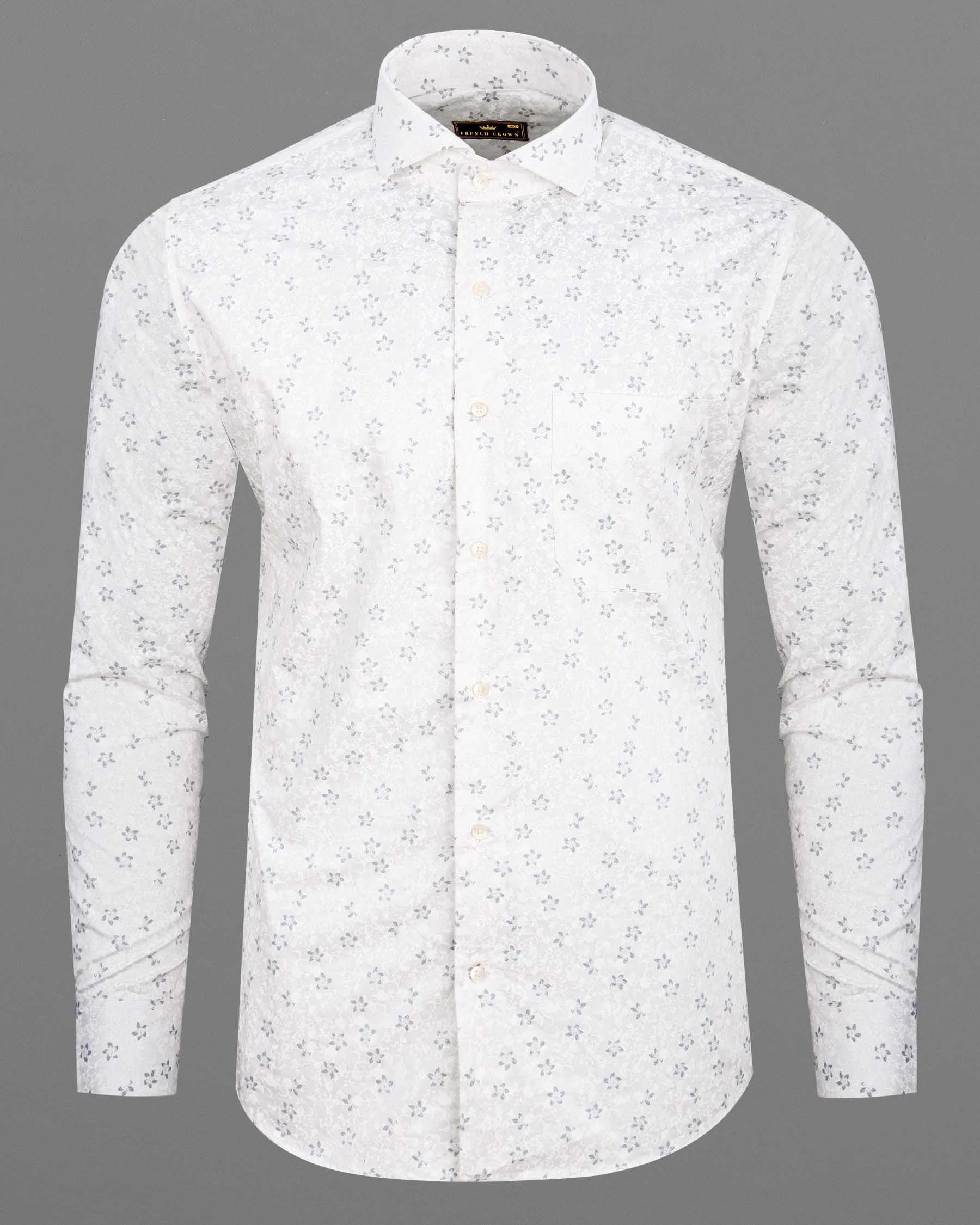 Bright White Floral Printed Super Soft Premium Cotton Shirt  6462-CA-38, 6462-CA-H-38, 6462-CA-39, 6462-CA-H-39, 6462-CA-40, 6462-CA-H-40, 6462-CA-42, 6462-CA-H-42, 6462-CA-44, 6462-CA-H-44, 6462-CA-46, 6462-CA-H-46, 6462-CA-48, 6462-CA-H-48, 6462-CA-50, 6462-CA-H-50, 6462-CA-52, 6462-CA-H-52