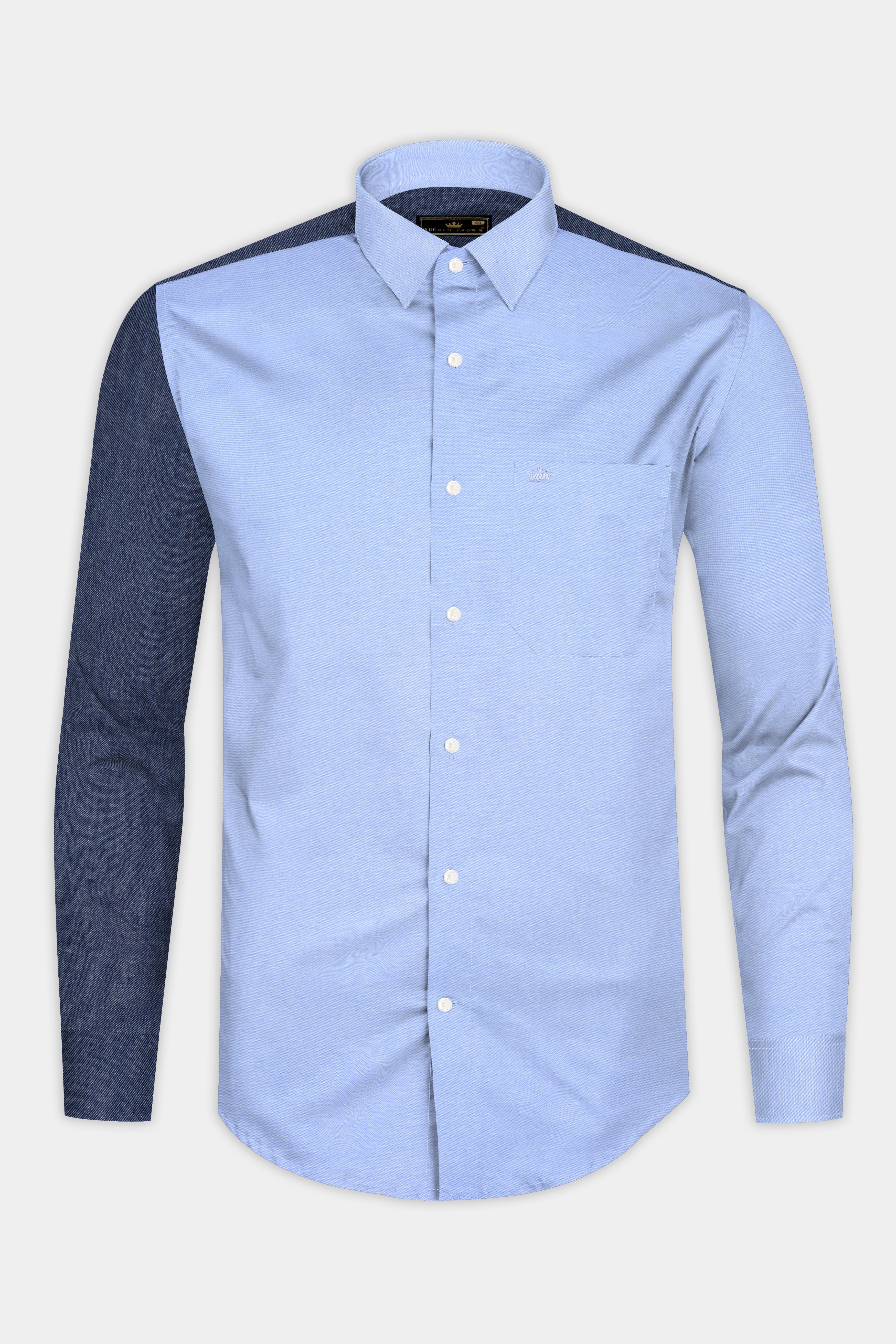 Tealish Blue and Gray Royal Oxford Shirt