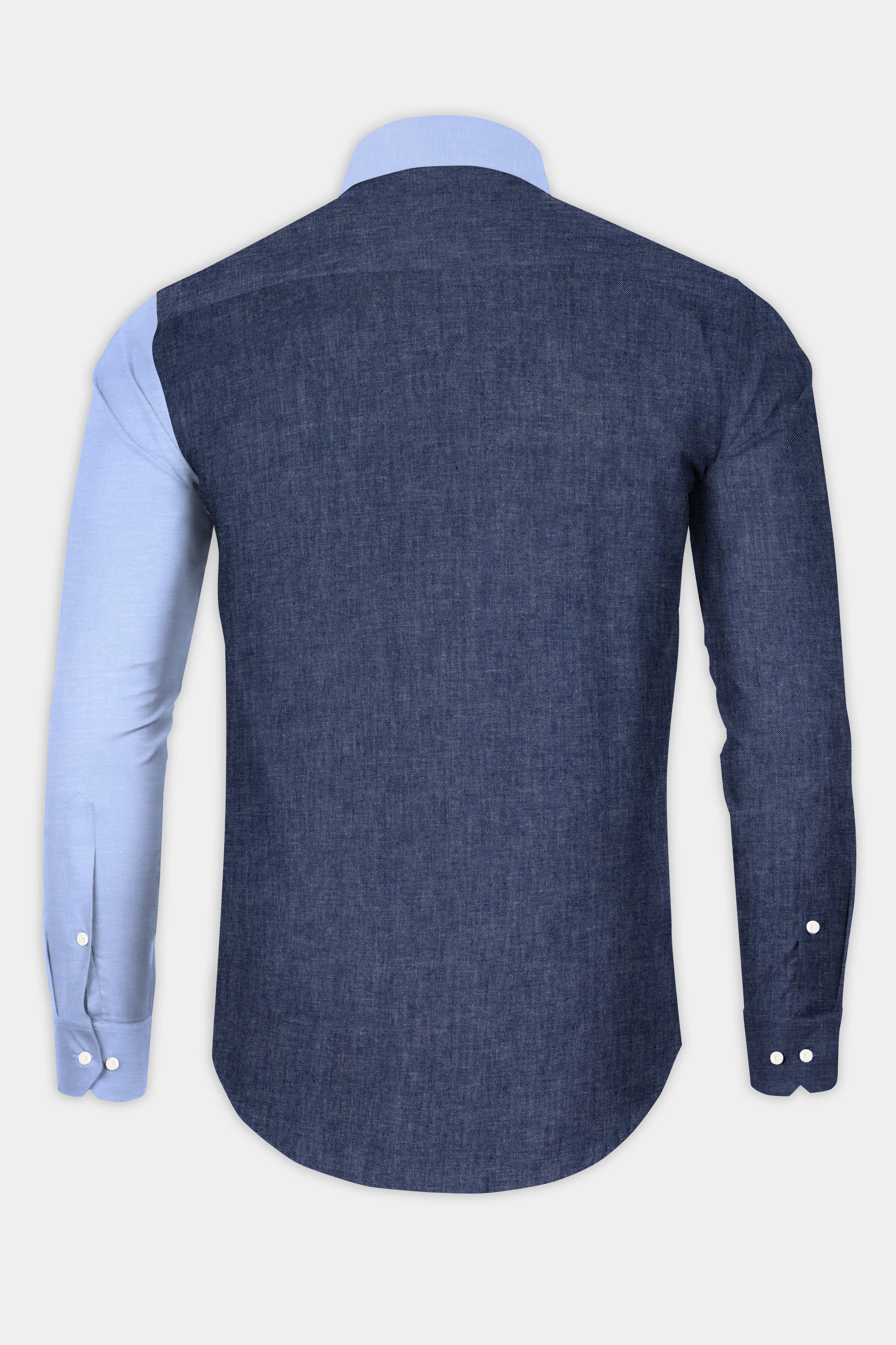 Tealish Blue and Gray Royal Oxford Shirt