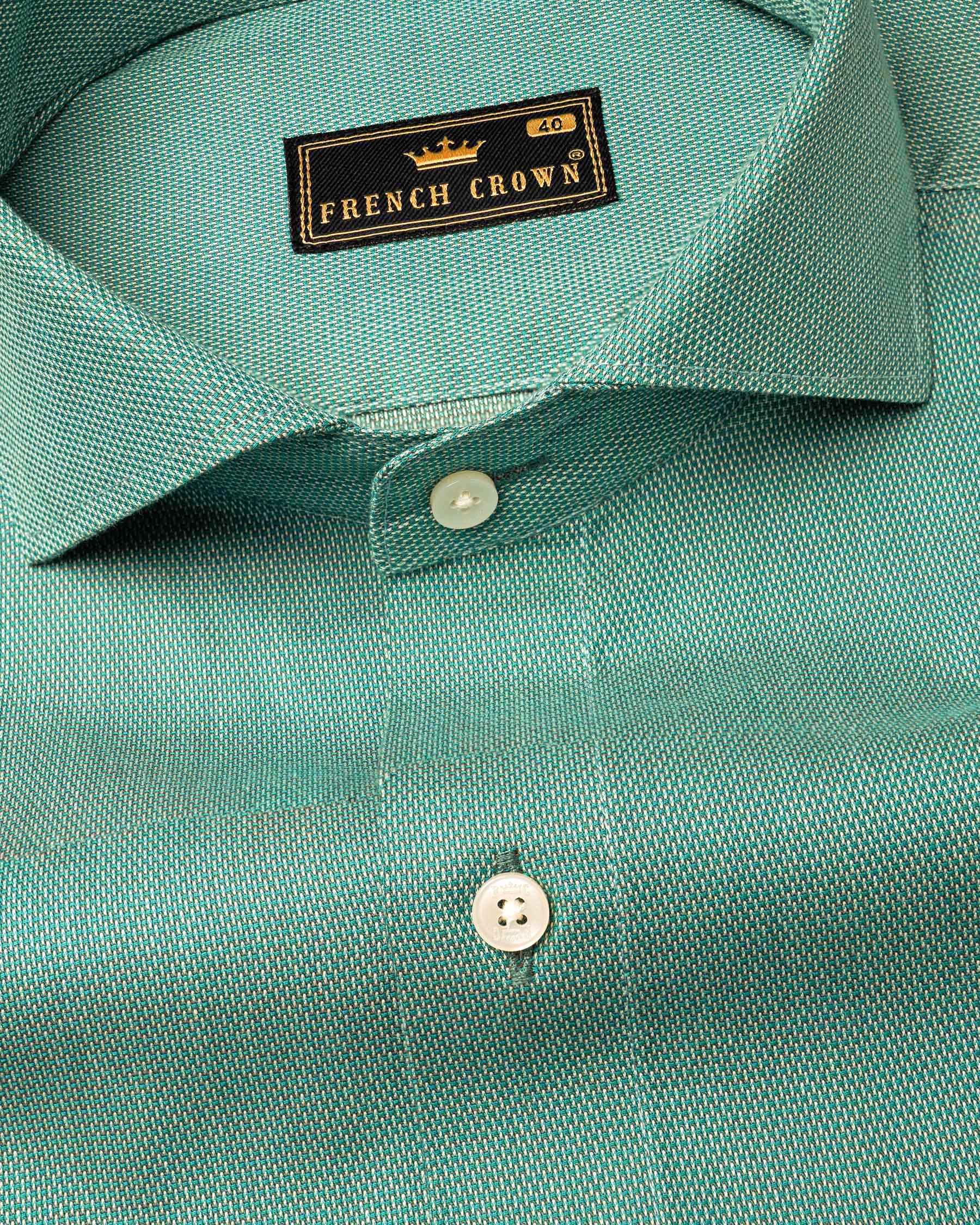 Dark Aqua Green Dobby Textured Premium Giza Cotton Shirt 6490-CA-38, 6490-CA-H-38, 6490-CA-39, 6490-CA-H-39, 6490-CA-40, 6490-CA-H-40, 6490-CA-42, 6490-CA-H-42, 6490-CA-44, 6490-CA-H-44, 6490-CA-46, 6490-CA-H-46, 6490-CA-48, 6490-CA-H-48, 6490-CA-50, 6490-CA-H-50, 6490-CA-52, 6490-CA-H-52