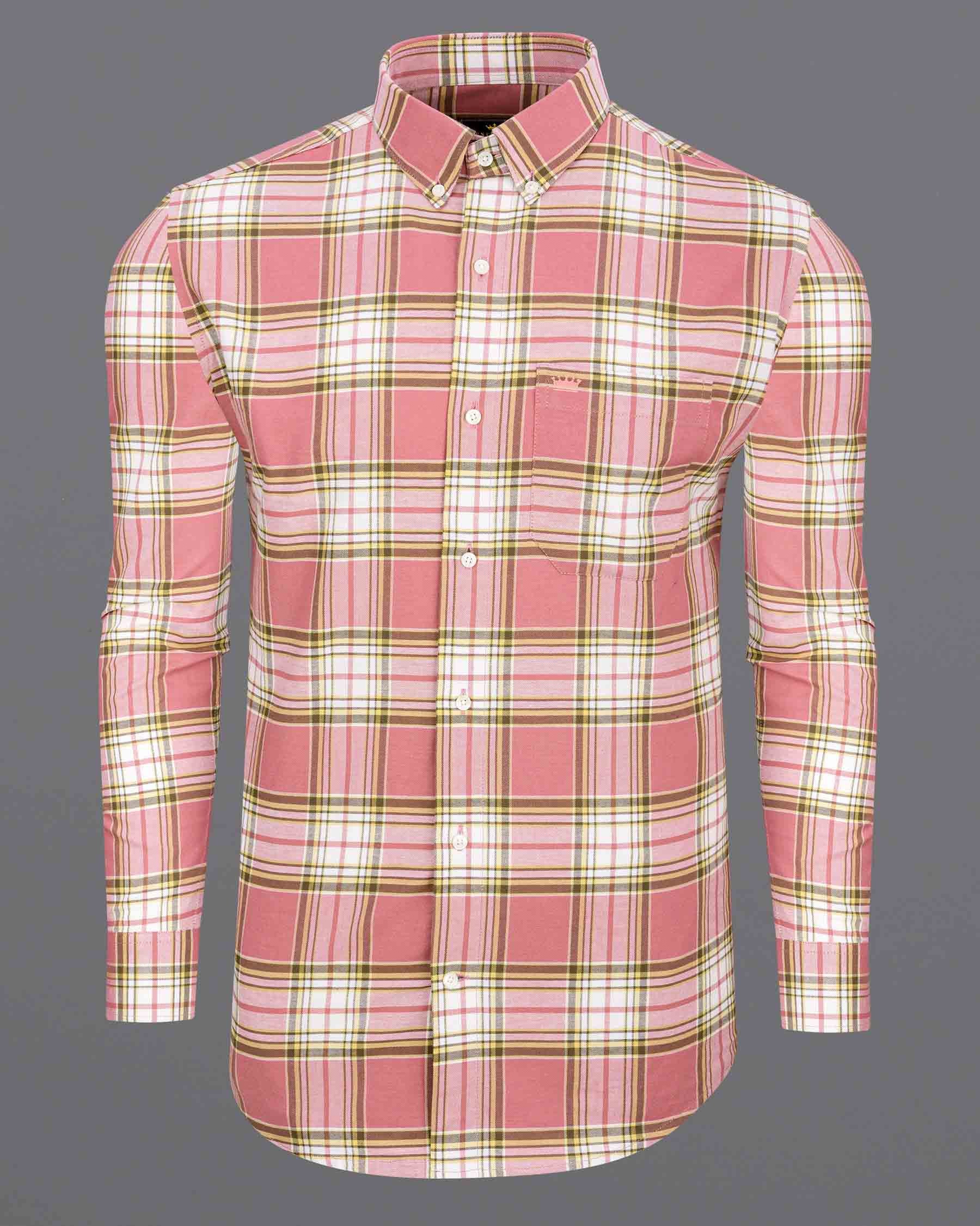 Froly Pink Checkered Royal Oxford Shirt  6510-BD-38, 6510-BD-H-38, 6510-BD-39, 6510-BD-H-39, 6510-BD-40, 6510-BD-H-40, 6510-BD-42, 6510-BD-H-42, 6510-BD-44, 6510-BD-H-44, 6510-BD-46, 6510-BD-H-46, 6510-BD-48, 6510-BD-H-48, 6510-BD-50, 6510-BD-H-50, 6510-BD-52, 6510-BD-H-52