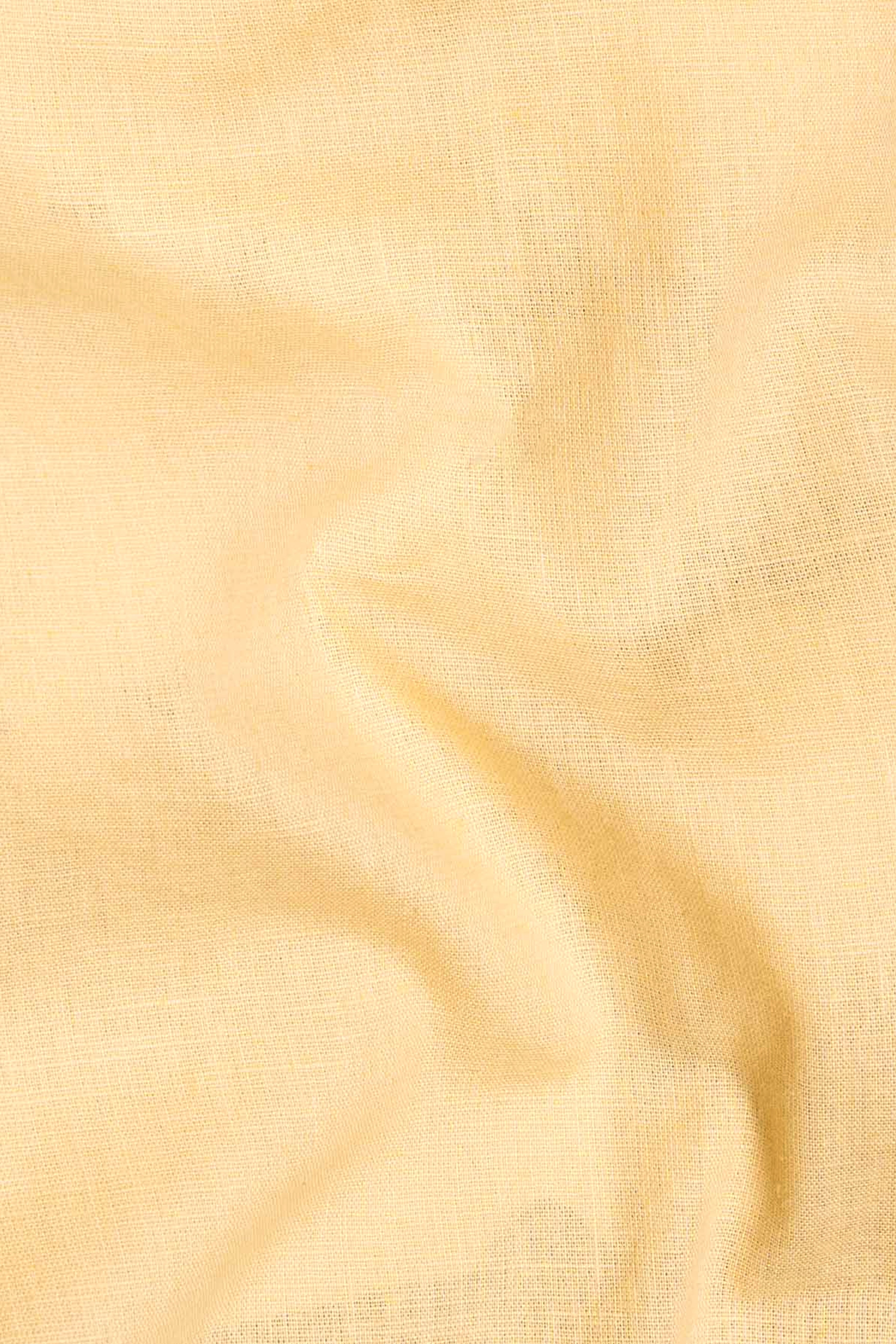 Peanut Yellow Luxurious Linen Shirt