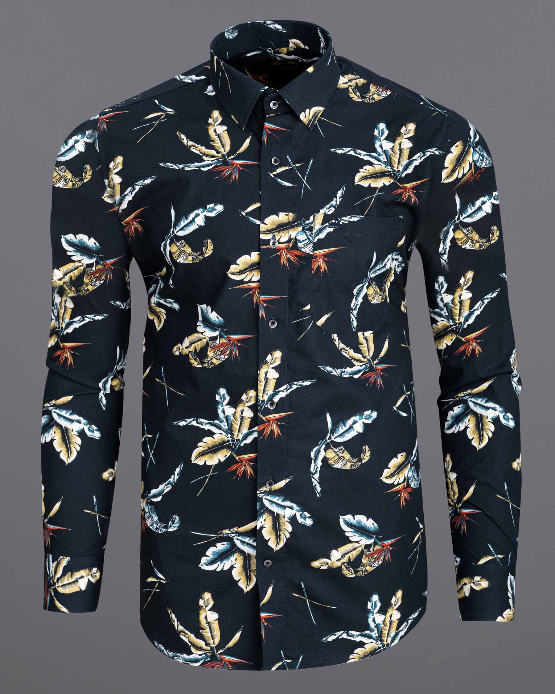 Navy Tropical Print Twill Shirt 6541-BLK-38,6541-BLK-H-38,6541-BLK-39,6541-BLK-H-39,6541-BLK-40,6541-BLK-H-40,6541-BLK-42,6541-BLK-H-42,6541-BLK-44,6541-BLK-H-44,6541-BLK-46,6541-BLK-H-46,6541-BLK-48,6541-BLK-H-48,6541-BLK-50,6541-BLK-H-50,6541-BLK-52,6541-BLK-H-52