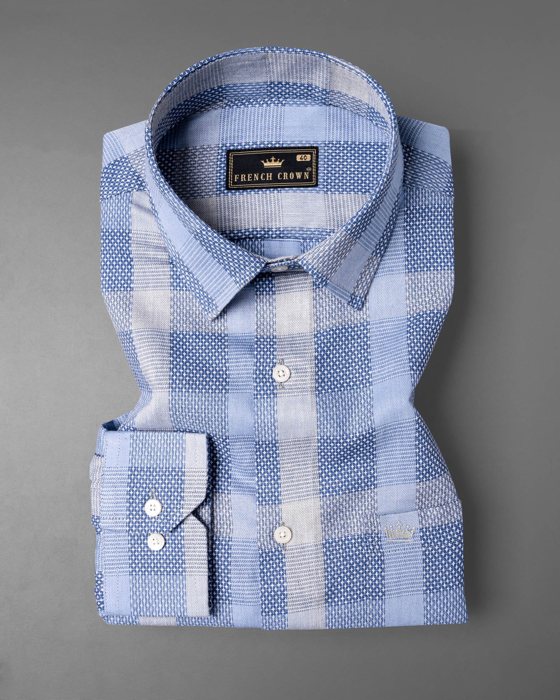 Pigeon Post with San Juan Blue Windowpane Dobby Textured Premium Giza Cotton Shirt 6556-38,6556-H-38,6556-39,6556-H-39,6556-40,6556-H-40,6556-42,6556-H-42,6556-44,6556-H-44,6556-46,6556-H-46,6556-48,6556-H-48,6556-50,6556-H-50,6556-52,6556-H-52