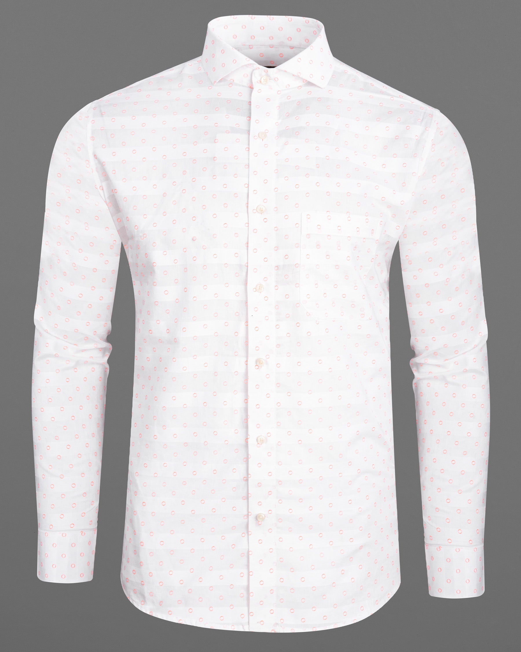 Bright White and Ebb Striped and Circular Dobby Textured Giza Cotton Shirt 6560-CA-38,6560-CA-H-38,6560-CA-39,6560-CA-H-39,6560-CA-40,6560-CA-H-40,6560-CA-42,6560-CA-H-42,6560-CA-44,6560-CA-H-44,6560-CA-46,6560-CA-H-46,6560-CA-48,6560-CA-H-48,6560-CA-50,6560-CA-H-50,6560-CA-52,6560-CA-H-52