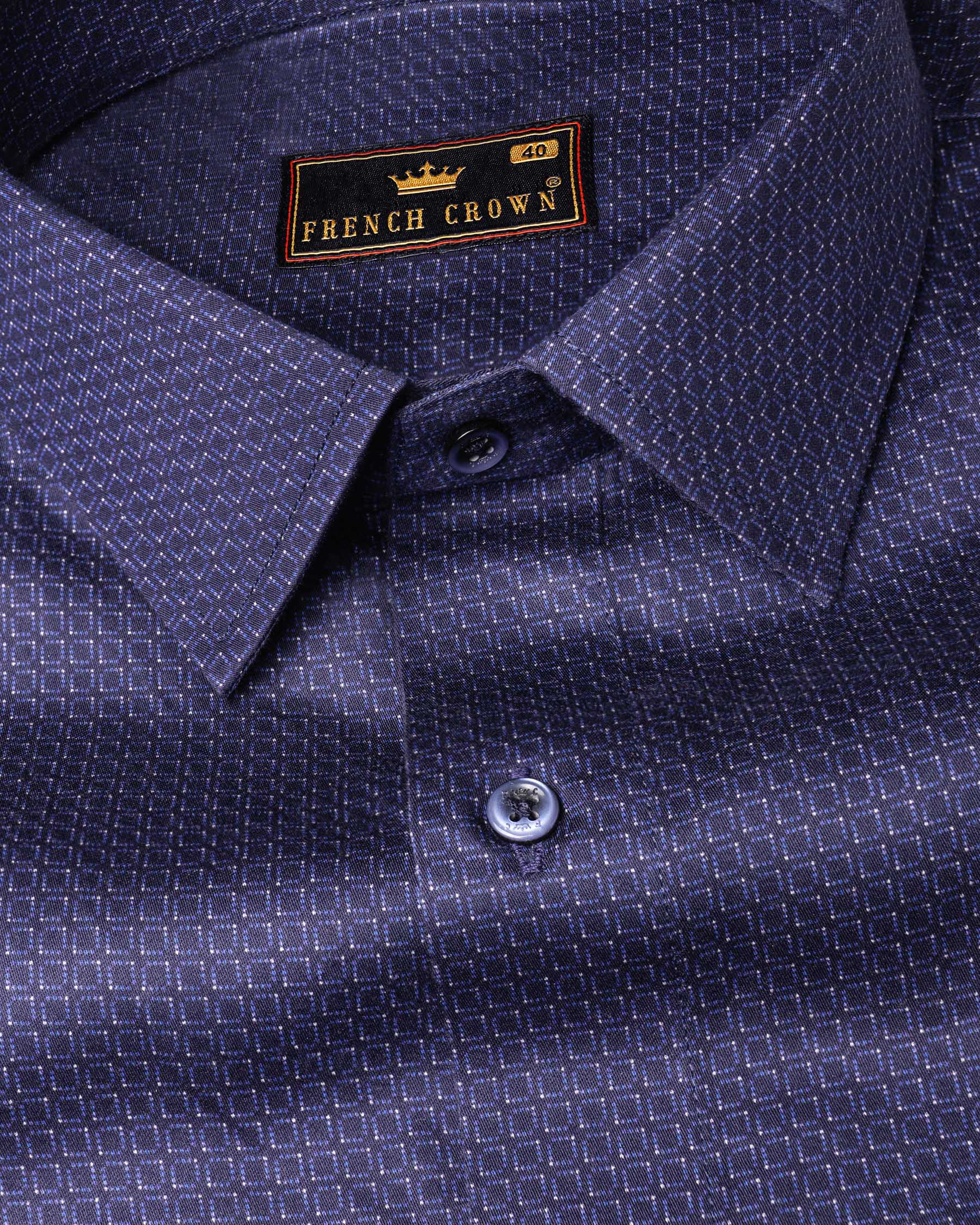 Blackcurrant with Chambray Blue Geometrical Print Super Soft premium Cotton Shirt 6583-BLE-38,6583-BLE-H-38,6583-BLE-39,6583-BLE-H-39,6583-BLE-40,6583-BLE-H-40,6583-BLE-42,6583-BLE-H-42,6583-BLE-44,6583-BLE-H-44,6583-BLE-46,6583-BLE-H-46,6583-BLE-48,6583-BLE-H-48,6583-BLE-50,6583-BLE-H-50,6583-BLE-52,6583-BLE-H-52