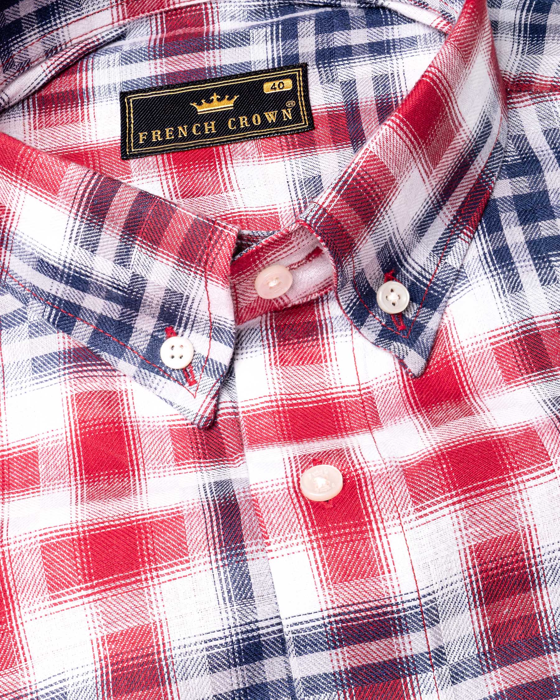 Radical Red and Kashmir Blue Plaid Twill Textured Textured Premium Cotton Shirt 6587-BD-38,6587-BD-H-38,6587-BD-39,6587-BD-H-39,6587-BD-40,6587-BD-H-40,6587-BD-42,6587-BD-H-42,6587-BD-44,6587-BD-H-44,6587-BD-46,6587-BD-H-46,6587-BD-48,6587-BD-H-48,6587-BD-50,6587-BD-H-50,6587-BD-52,6587-BD-H-52