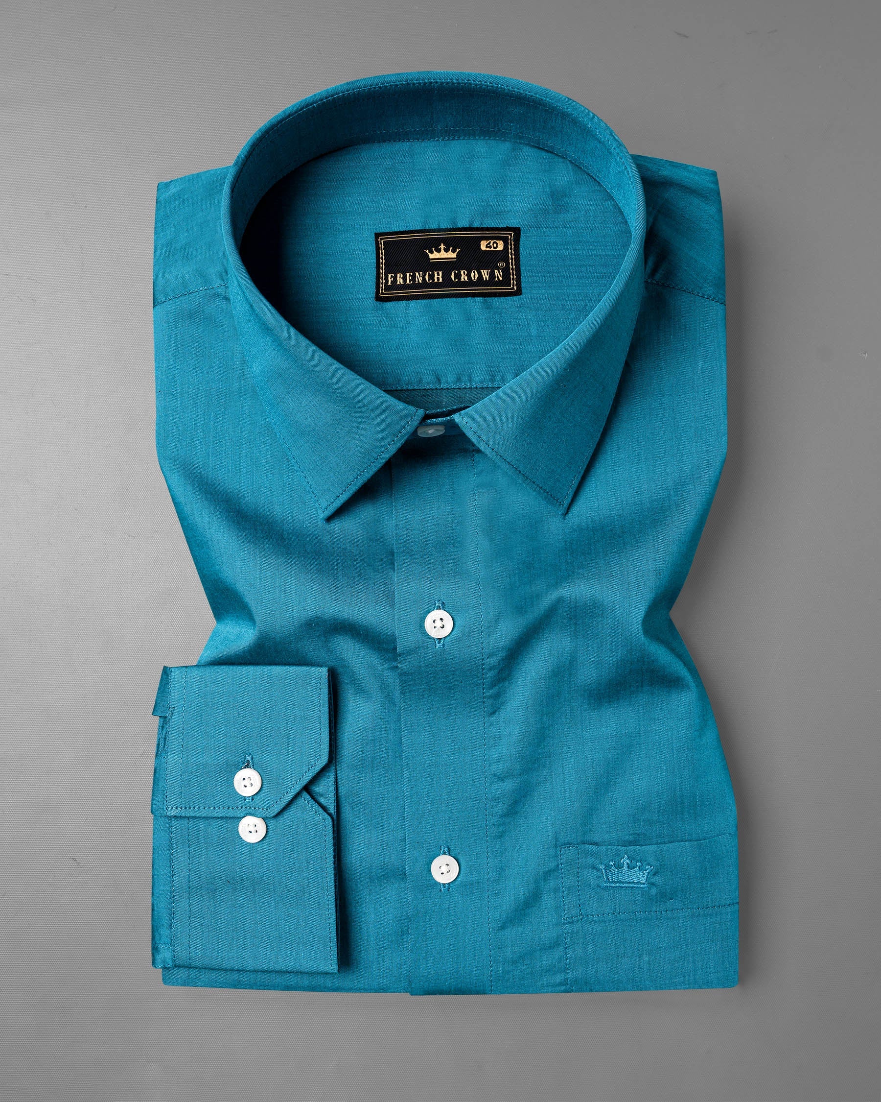 Deep Cerulean Blue Chambray Textured Premium Cotton Shirt 6590-38,6590-H-38,6590-39,6590-H-39,6590-40,6590-H-40,6590-42,6590-H-42,6590-44,6590-H-44,6590-46,6590-H-46,6590-48,6590-H-48,6590-50,6590-H-50,6590-52,6590-H-52