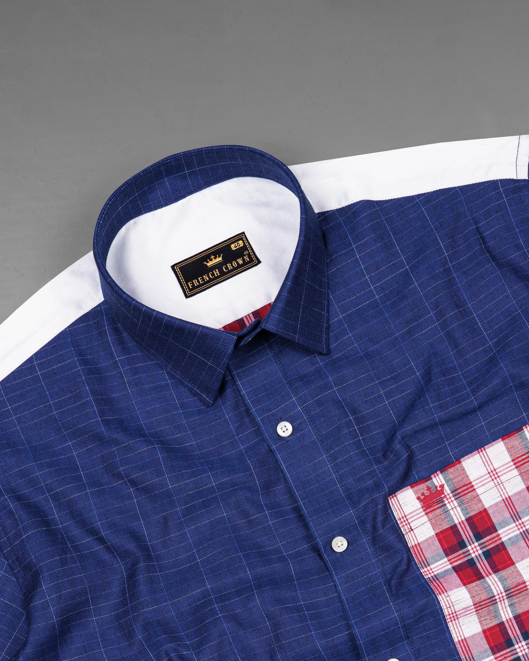 Lucky Point Blue Plaid Twill Textured Premium Cotton Shirt 6595-D20-38,6595-D20-H-38,6595-D20-39,6595-D20-H-39,6595-D20-40,6595-D20-H-40,6595-D20-42,6595-D20-H-42,6595-D20-44,6595-D20-H-44,6595-D20-46,6595-D20-H-46,6595-D20-48,6595-D20-H-48,6595-D20-50,6595-D20-H-50,6595-D20-52,6595-D20-H-52