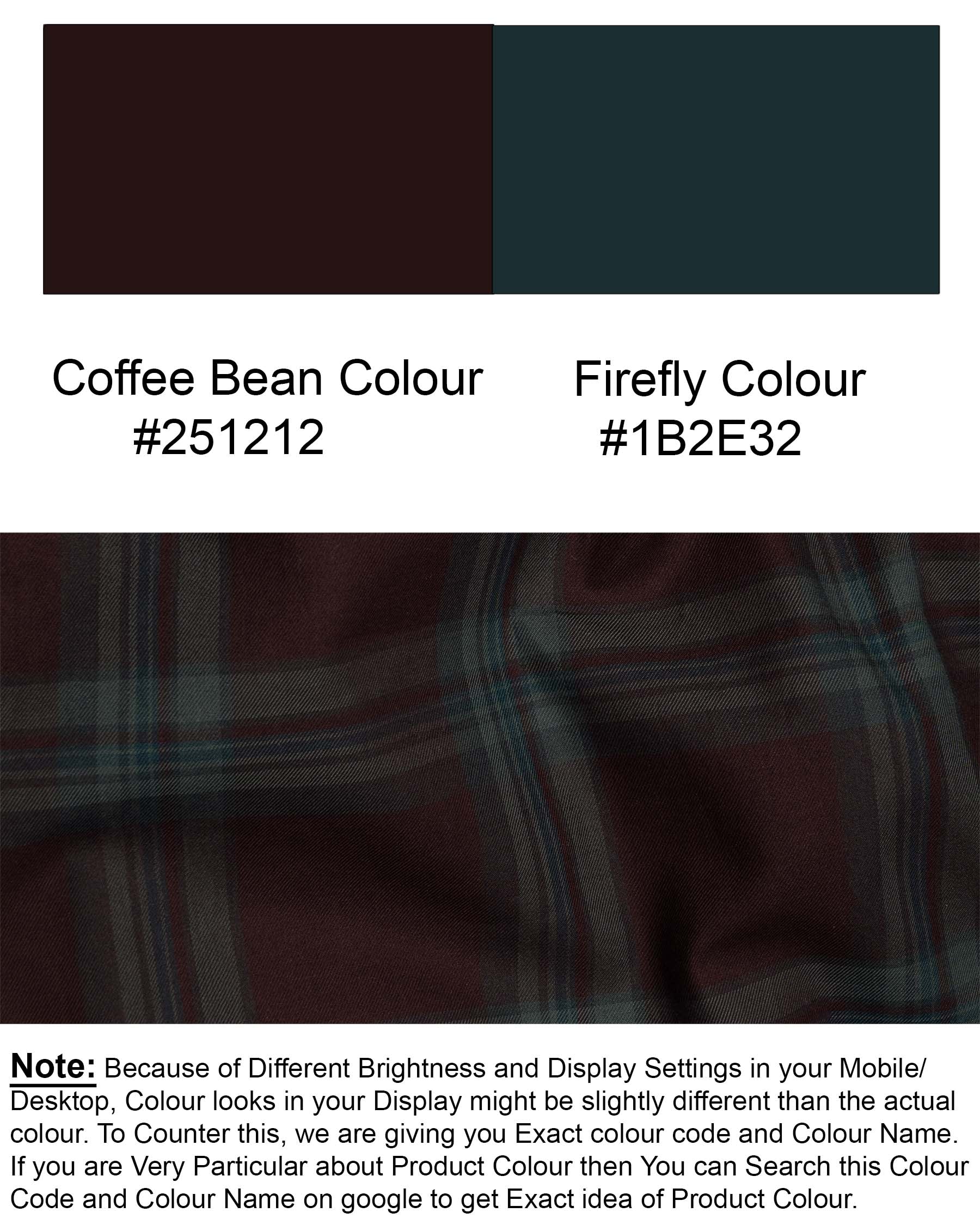 Coffee Bean Twill Windowpane Premium Cotton Shirt 6636-38,6636-H-38,6636-39,6636-H-39,6636-40,6636-H-40,6636-42,6636-H-42,6636-44,6636-H-44,6636-46,6636-H-46,6636-48,6636-H-48,6636-50,6636-H-50,6636-52,6636-H-52