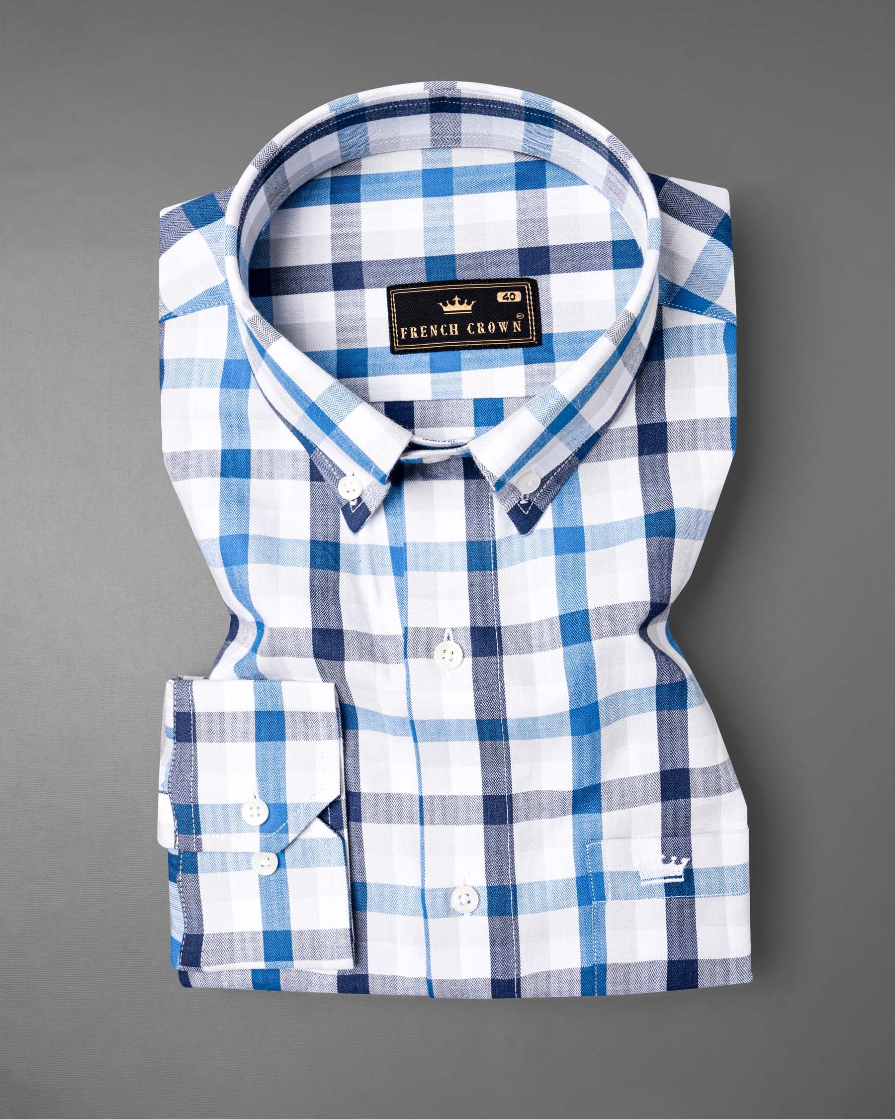 Downriver with Crystal Blue Plaid Herringbone Shirt 6638-BD-38,6638-BD-H-38,6638-BD-39,6638-BD-H-39,6638-BD-40,6638-BD-H-40,6638-BD-42,6638-BD-H-42,6638-BD-44,6638-BD-H-44,6638-BD-46,6638-BD-H-46,6638-BD-48,6638-BD-H-48,6638-BD-50,6638-BD-H-50,6638-BD-52,6638-BD-H-52