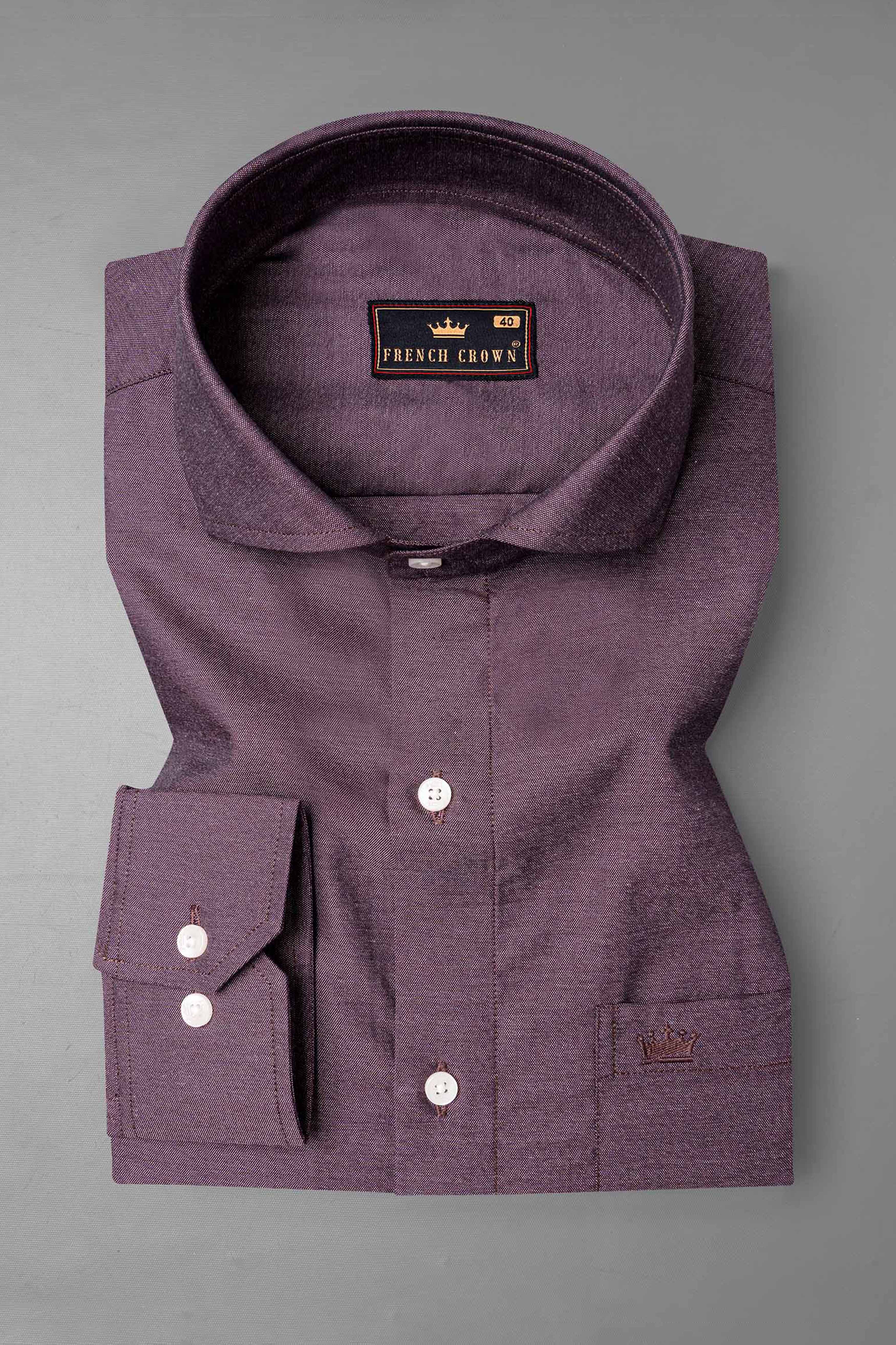 Matterhorn Purple Tribal Patchwork Chambray Designer Shirt