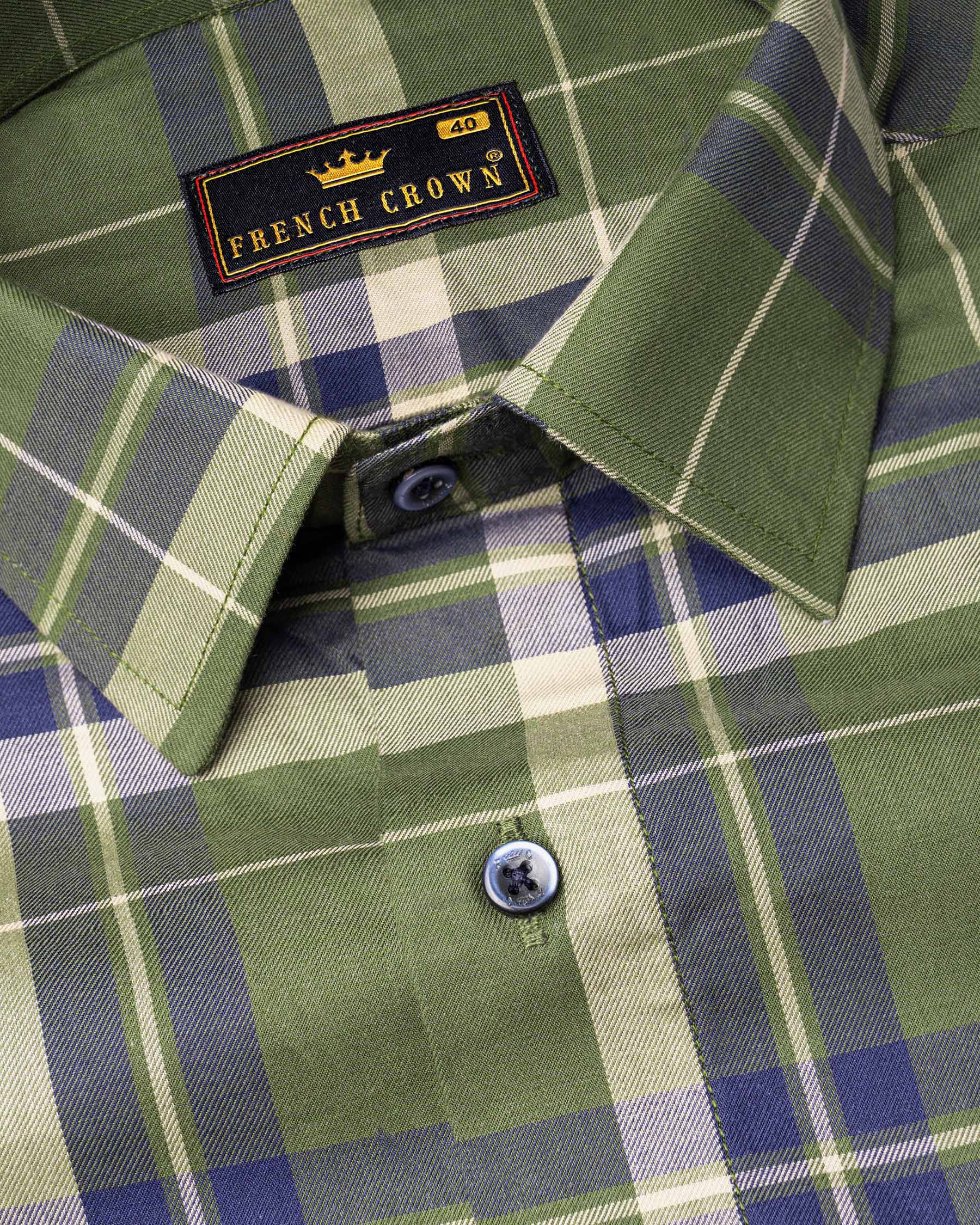 Dingley Green with Downriver Blue Twill Plaid Premium Cotton Shirt 6668-BLE-38,6668-BLE-H-38,6668-BLE-39,6668-BLE-H-39,6668-BLE-40,6668-BLE-H-40,6668-BLE-42,6668-BLE-H-42,6668-BLE-44,6668-BLE-H-44,6668-BLE-46,6668-BLE-H-46,6668-BLE-48,6668-BLE-H-48,6668-BLE-50,6668-BLE-H-50,6668-BLE-52,6668-BLE-H-52