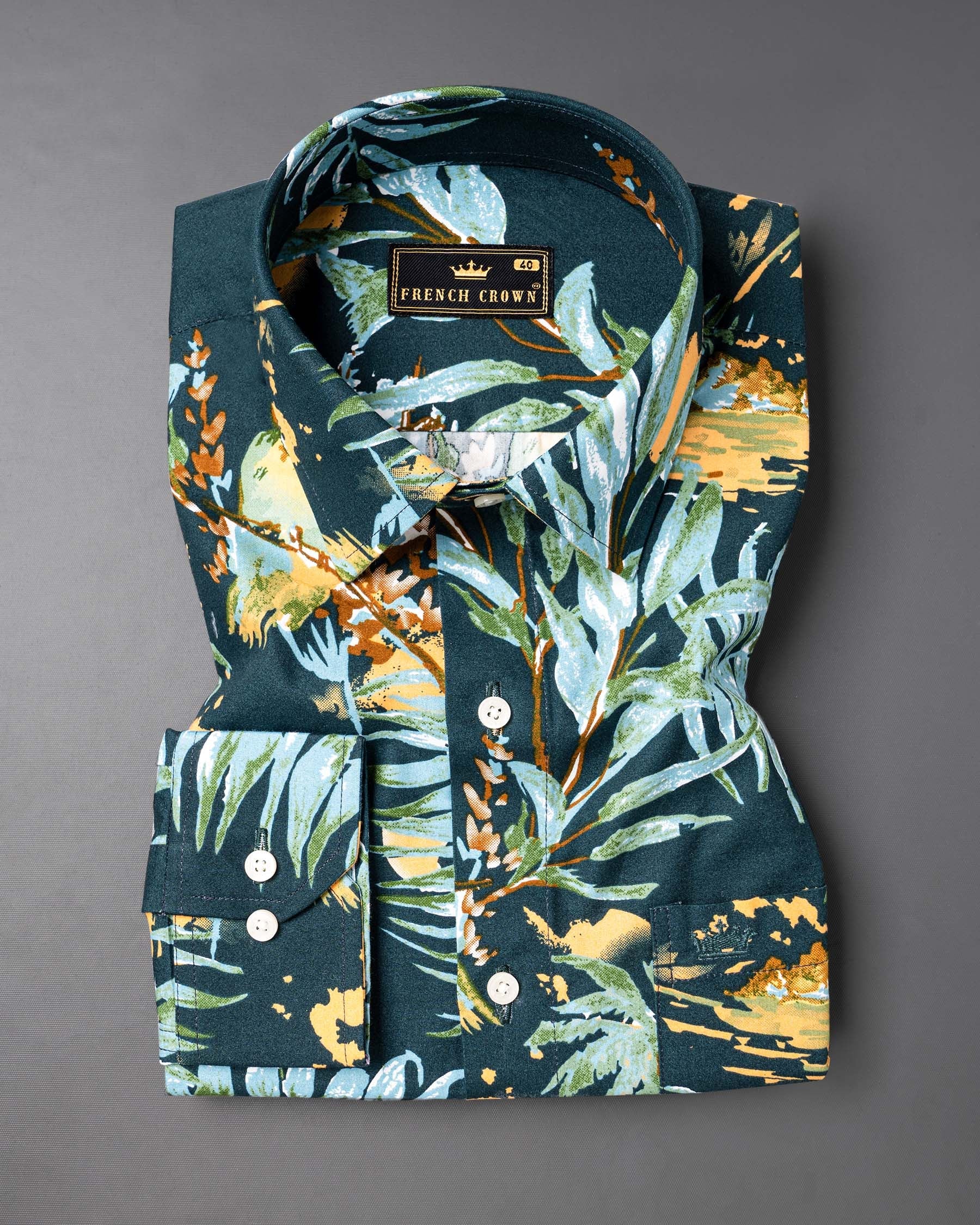 Firefly Tropical Printed Twill Premium Cotton Shirt 6672-38,6672-H-38,6672-39,6672-H-39,6672-40,6672-H-40,6672-42,6672-H-42,6672-44,6672-H-44,6672-46,6672-H-46,6672-48,6672-H-48,6672-50,6672-H-50,6672-52,6672-H-52