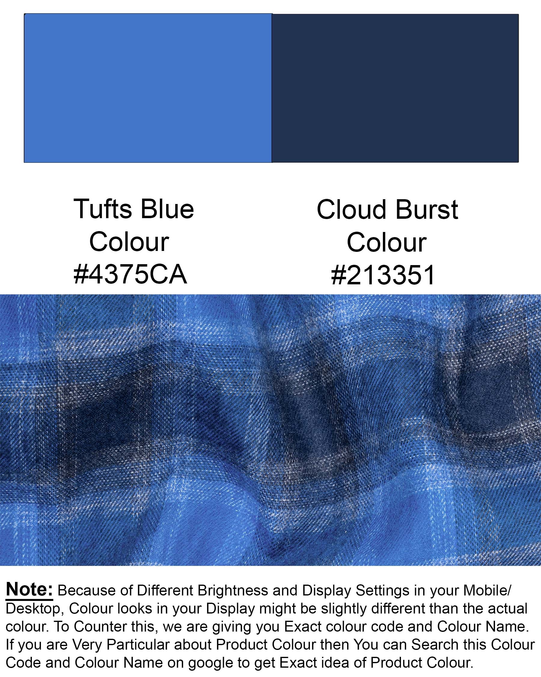 Tufts Blue and Cloud Burst Plaid Flannel Overshirt 6677-BD-38,6677-BD-H-38,6677-BD-39,6677-BD-H-39,6677-BD-40,6677-BD-H-40,6677-BD-42,6677-BD-H-42,6677-BD-44,6677-BD-H-44,6677-BD-46,6677-BD-H-46,6677-BD-48,6677-BD-H-48,6677-BD-50,6677-BD-H-50,6677-BD-52,6677-BD-H-52