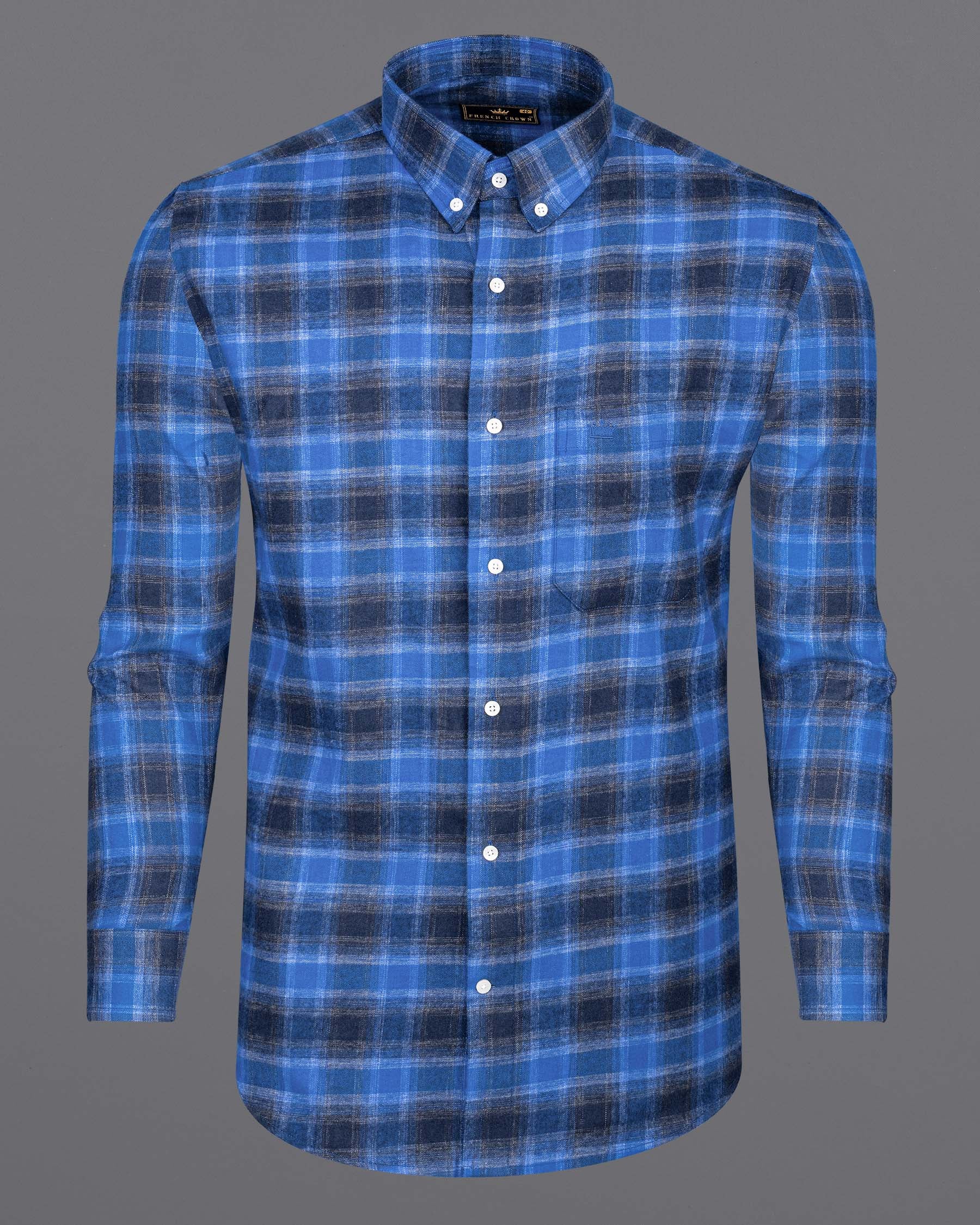 Tufts Blue and Cloud Burst Plaid Flannel Overshirt 6677-BD-38,6677-BD-H-38,6677-BD-39,6677-BD-H-39,6677-BD-40,6677-BD-H-40,6677-BD-42,6677-BD-H-42,6677-BD-44,6677-BD-H-44,6677-BD-46,6677-BD-H-46,6677-BD-48,6677-BD-H-48,6677-BD-50,6677-BD-H-50,6677-BD-52,6677-BD-H-52