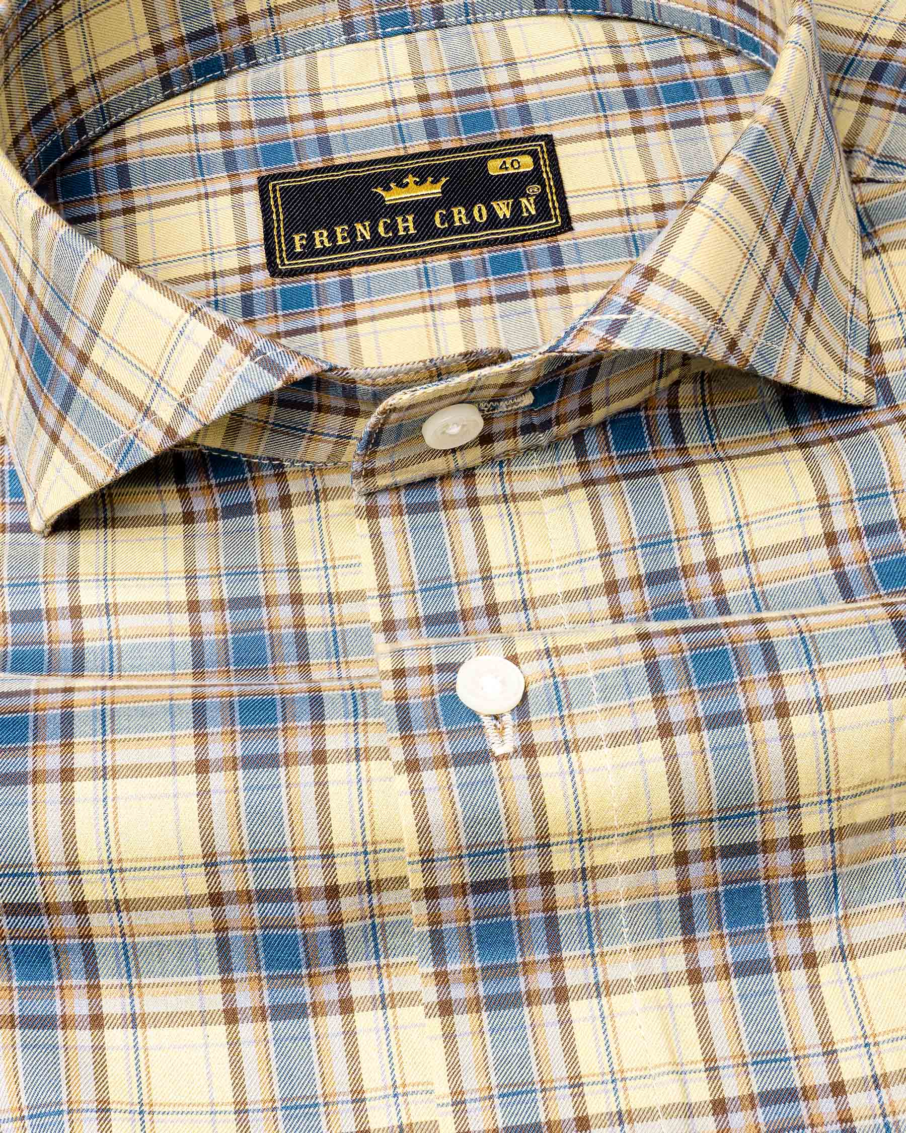 Double Pearl Beige and Astral Blue Plaid Twill Textured Premium Cotton Shirt 6691-CA-38,6691-CA-38,6691-CA-39,6691-CA-39,6691-CA-40,6691-CA-40,6691-CA-42,6691-CA-42,6691-CA-44,6691-CA-44,6691-CA-46,6691-CA-46,6691-CA-48,6691-CA-48,6691-CA-50,6691-CA-50,6691-CA-52,6691-CA-52