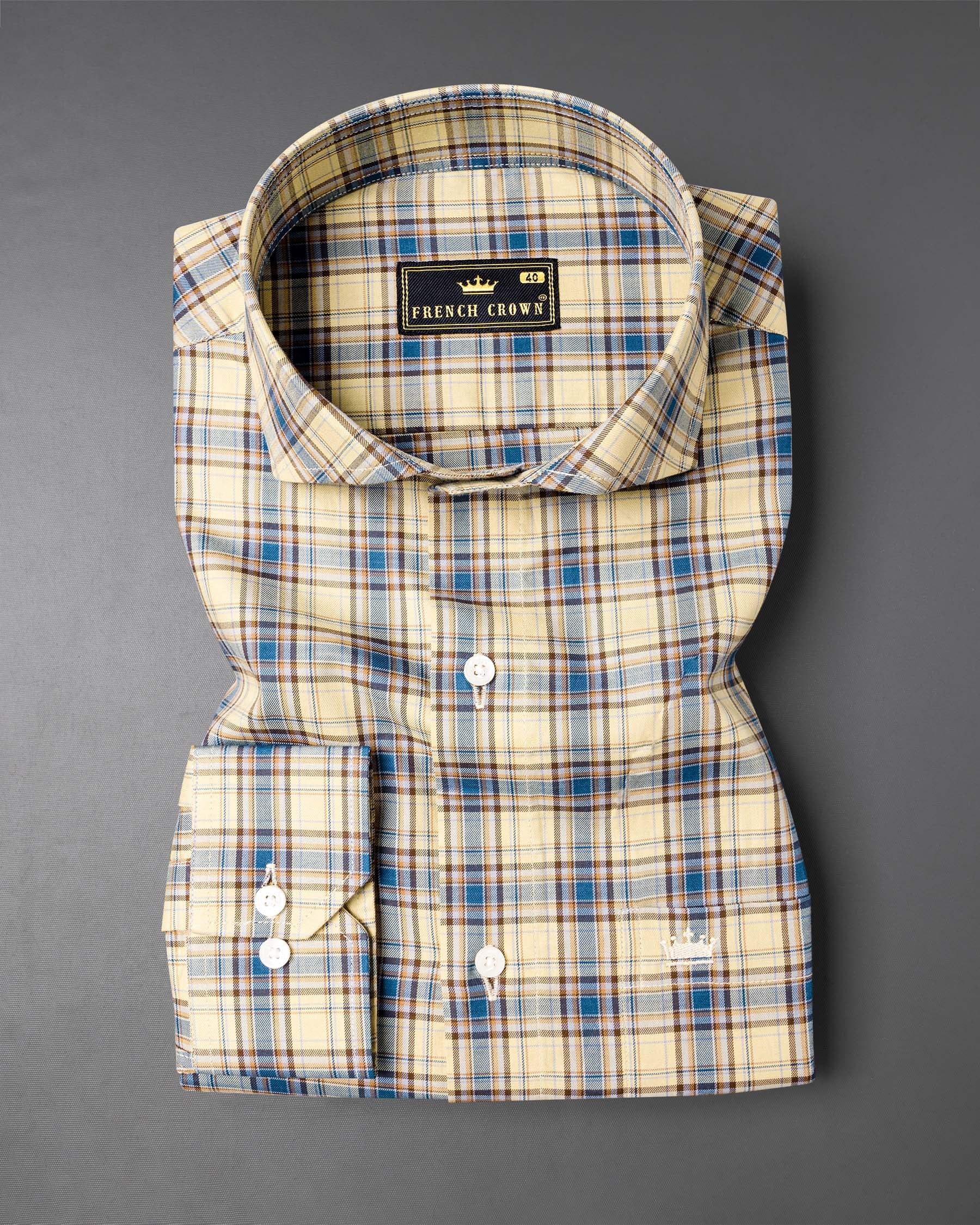 Double Pearl Beige and Astral Blue Plaid Twill Textured Premium Cotton Shirt 6691-CA-38,6691-CA-38,6691-CA-39,6691-CA-39,6691-CA-40,6691-CA-40,6691-CA-42,6691-CA-42,6691-CA-44,6691-CA-44,6691-CA-46,6691-CA-46,6691-CA-48,6691-CA-48,6691-CA-50,6691-CA-50,6691-CA-52,6691-CA-52