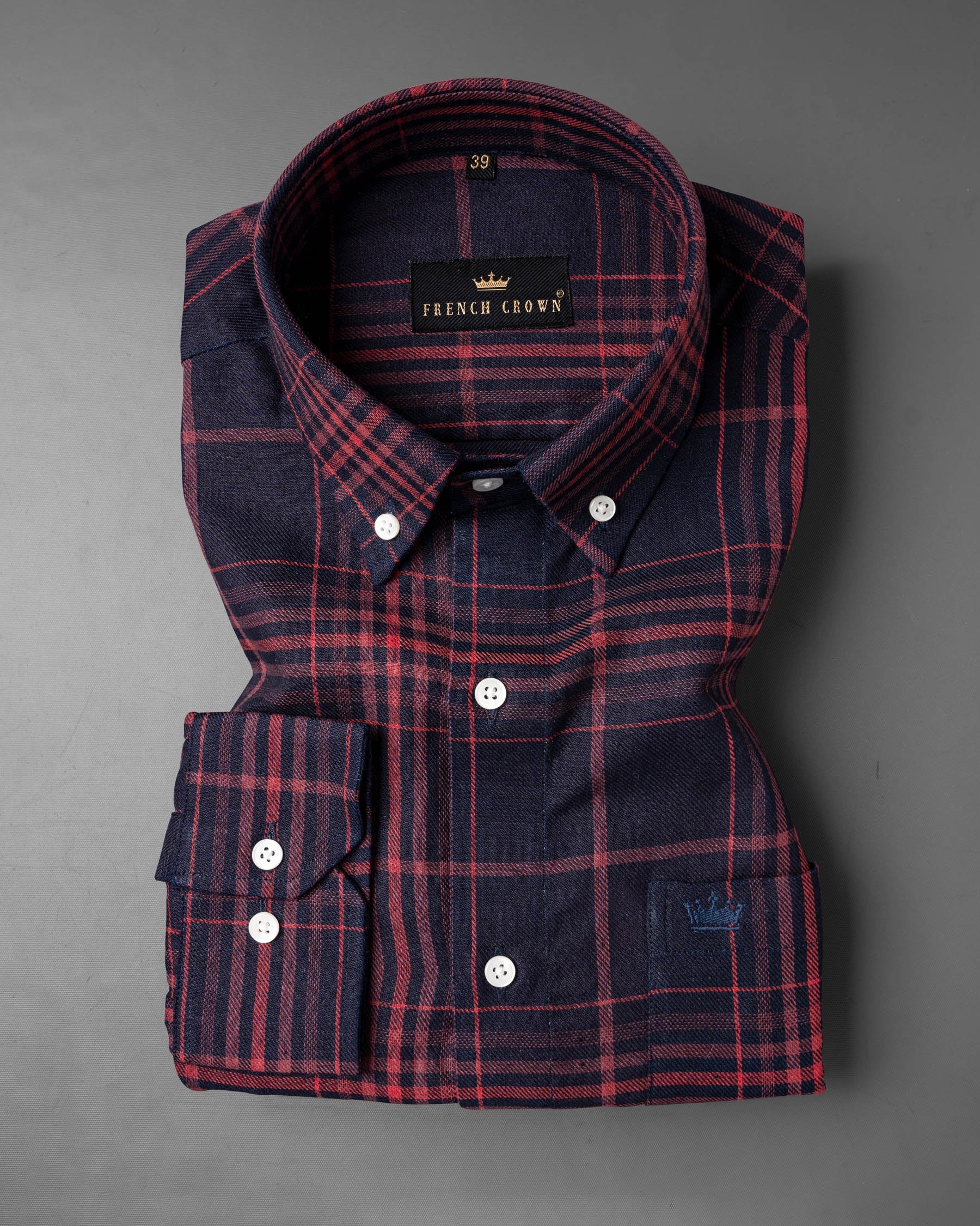 Steel Gray and Monarch Red Plaid Twill Textured Premium Cotton Shirt 6704-BD-38, 6704-BD-H-38, 6704-BD-39, 6704-BD-H-39, 6704-BD-40, 6704-BD-H-40, 6704-BD-42, 6704-BD-H-42, 6704-BD-44, 6704-BD-H-44, 6704-BD-46, 6704-BD-H-46, 6704-BD-48, 6704-BD-H-48, 6704-BD-50, 6704-BD-H-50, 6704-BD-52, 6704-BD-H-52