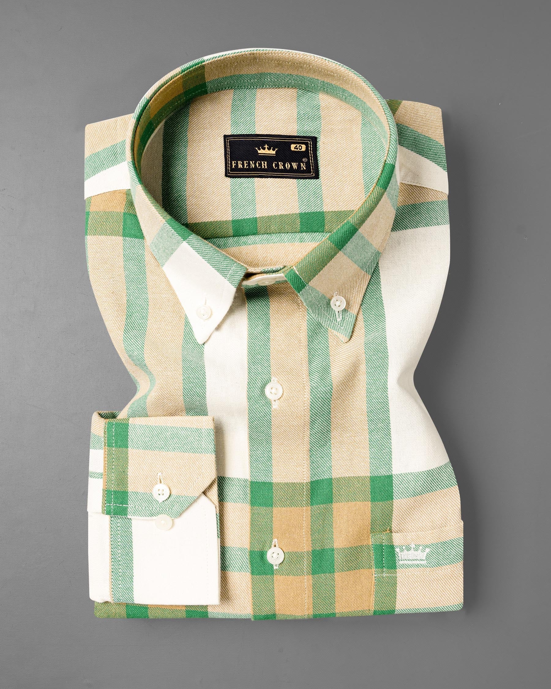 Chateau Green with Manhattan Checkered Flannel Shirt 6718-BD-38,6718-BD-38,6718-BD-39,6718-BD-39,6718-BD-40,6718-BD-40,6718-BD-42,6718-BD-42,6718-BD-44,6718-BD-44,6718-BD-46,6718-BD-46,6718-BD-48,6718-BD-48,6718-BD-50,6718-BD-50,6718-BD-52,6718-BD-52