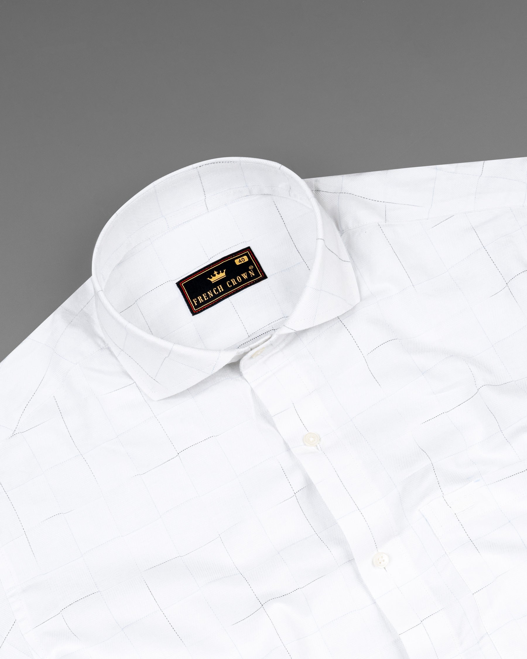 Bright White Twill Checkered Premium Cotton Shirt 6791-CA-38,6791-CA-38,6791-CA-39,6791-CA-39,6791-CA-40,6791-CA-40,6791-CA-42,6791-CA-42,6791-CA-44,6791-CA-44,6791-CA-46,6791-CA-46,6791-CA-48,6791-CA-48,6791-CA-50,6791-CA-50,6791-CA-52,6791-CA-52