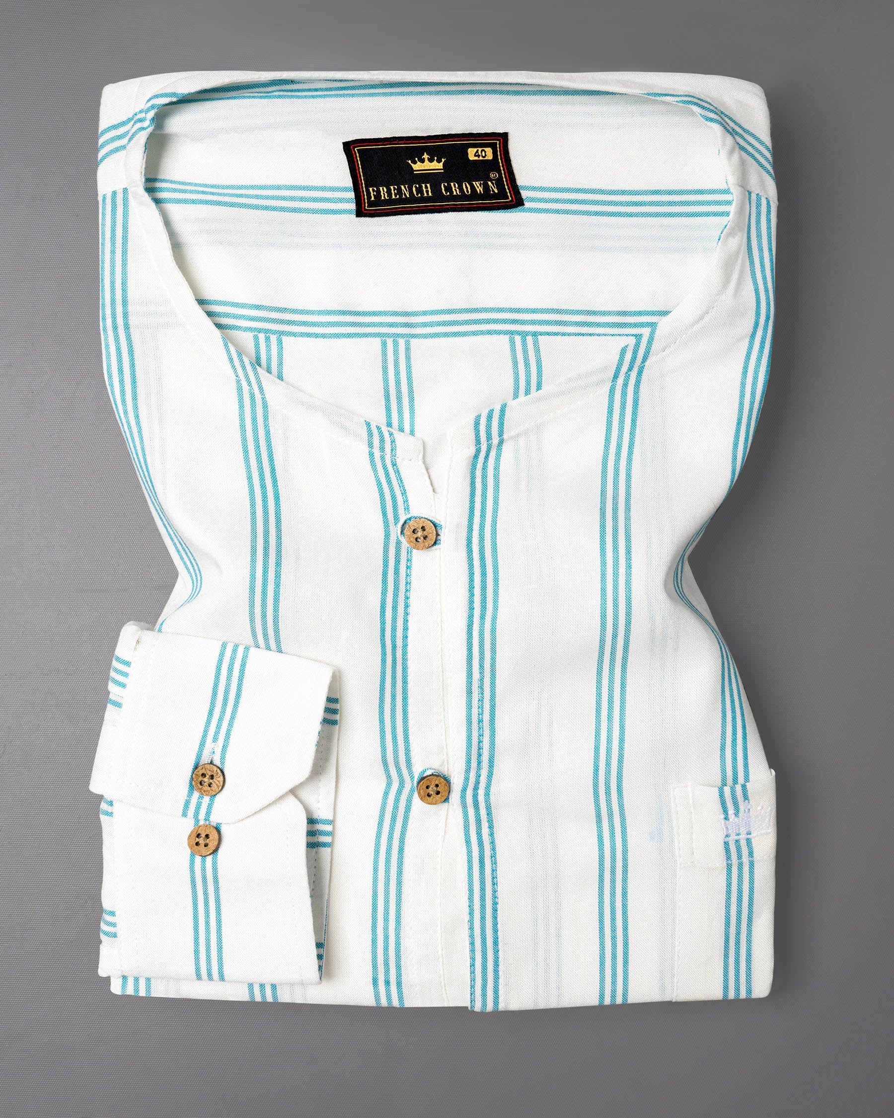 Bright White Striped Premium Tencel Kurta Shirt 6796-WOC-38,6796-WOC-38,6796-WOC-39,6796-WOC-39,6796-WOC-40,6796-WOC-40,6796-WOC-42,6796-WOC-42,6796-WOC-44,6796-WOC-44,6796-WOC-46,6796-WOC-46,6796-WOC-48,6796-WOC-48,6796-WOC-50,6796-WOC-50,6796-WOC-52,6796-WOC-52