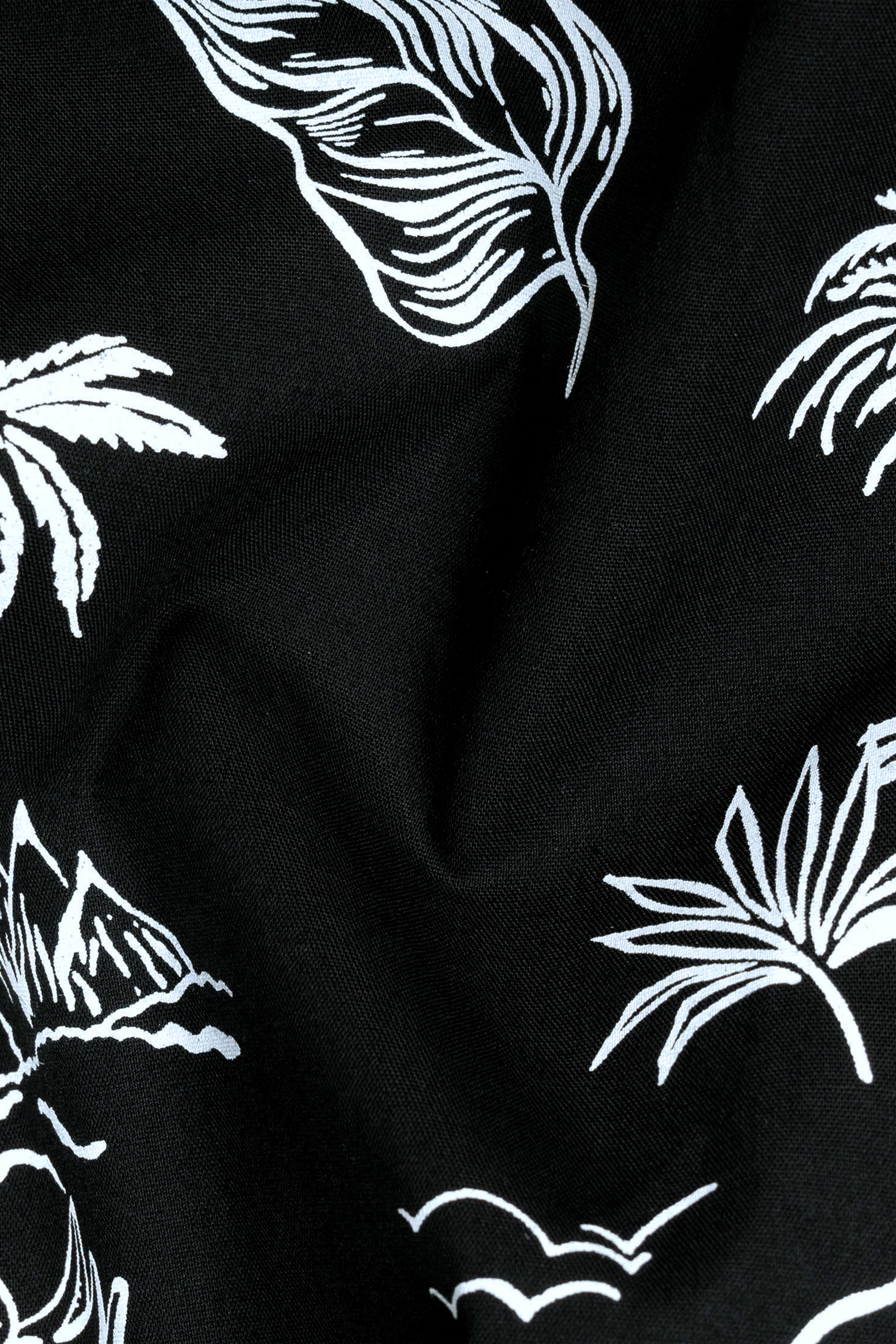 Dune Black Tropical Printed Premium Cotton Shirt