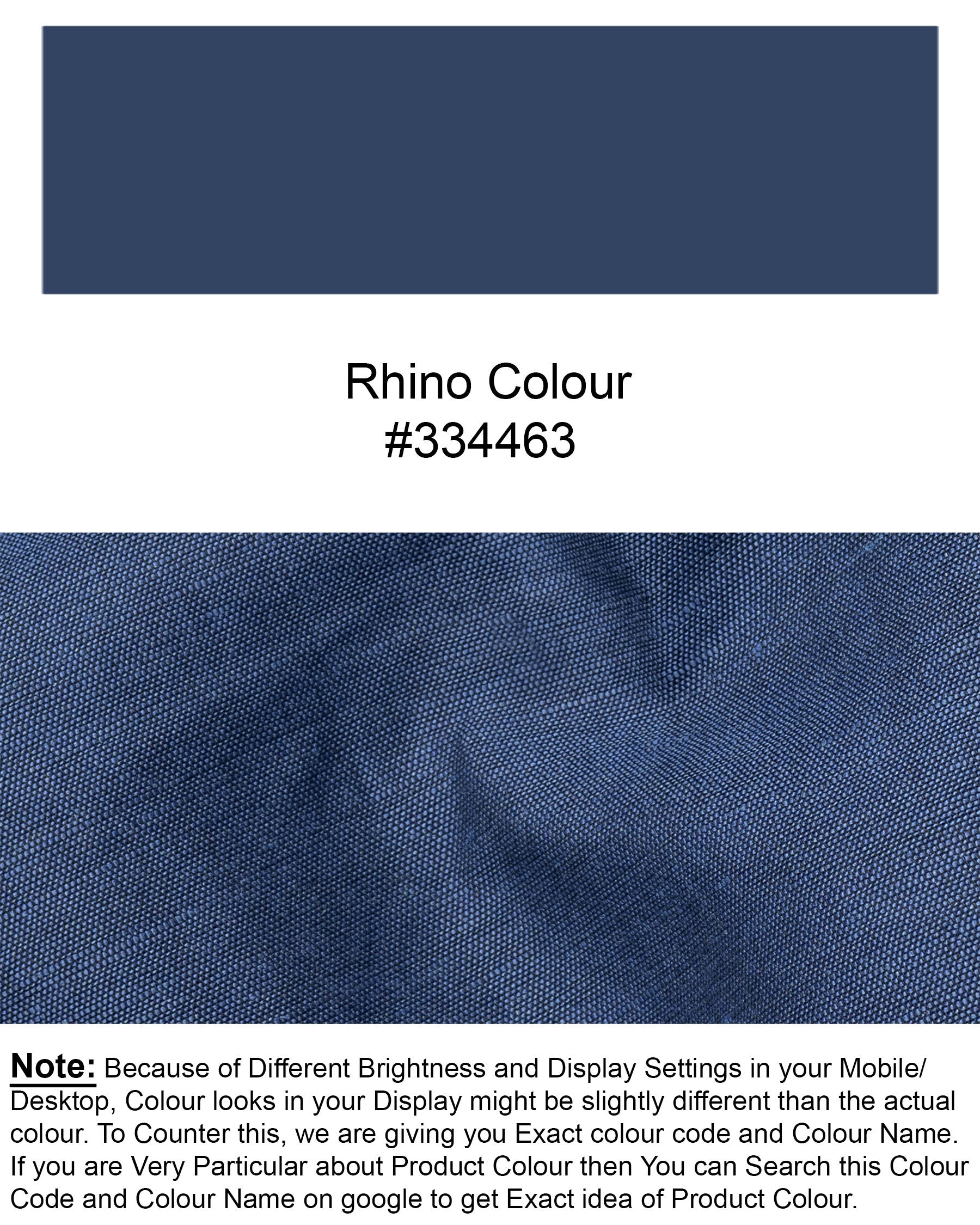 Rhino Blue Luxurious Linen Shirt