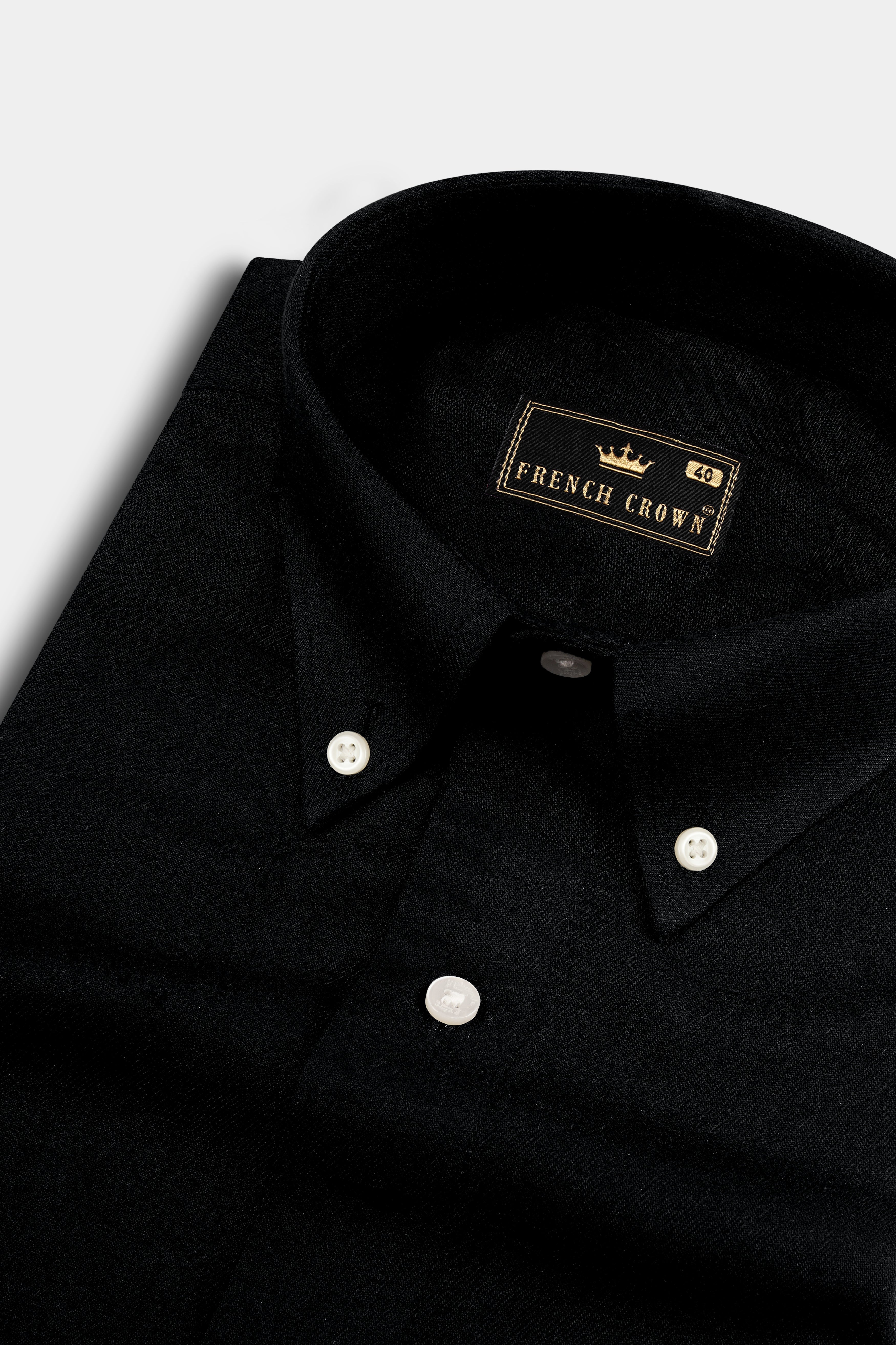 Ebony Black Premium Cotton Shirt