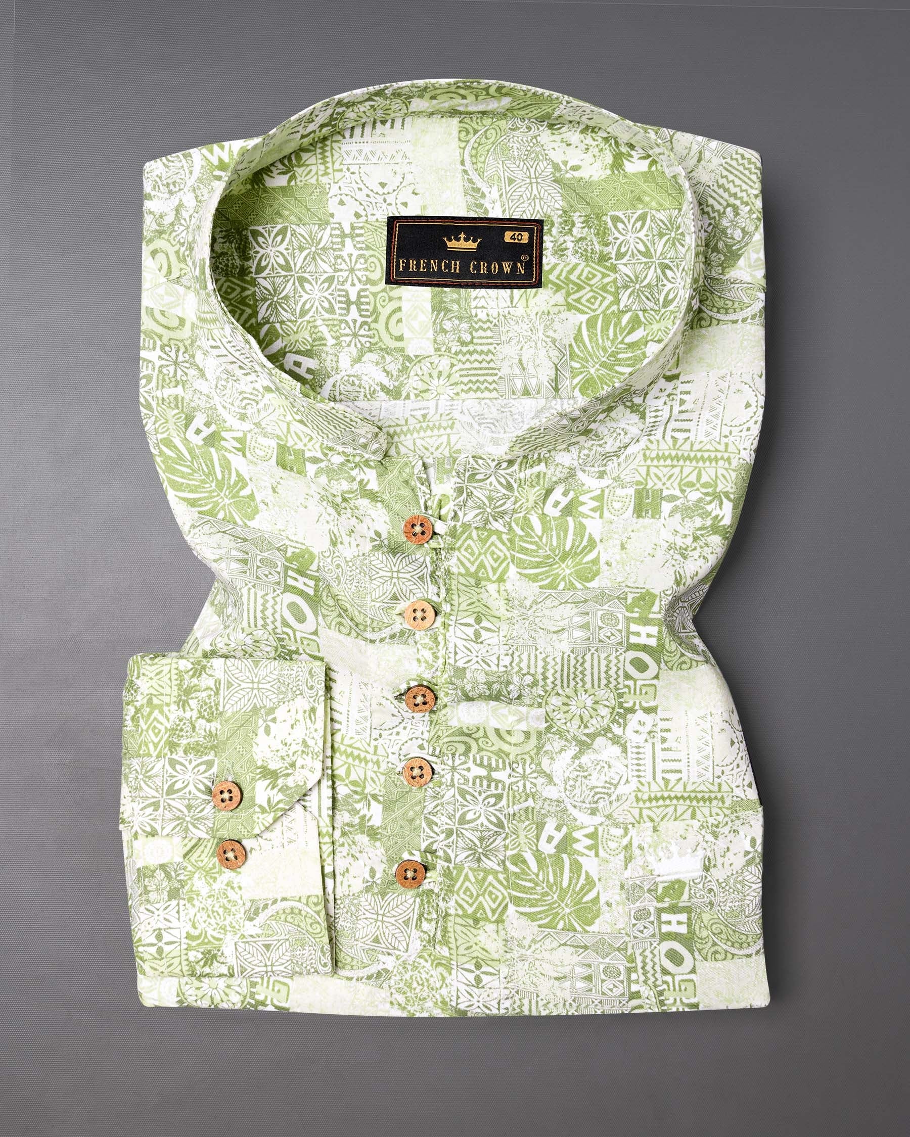 Chelsea Cucumber Printed Premium Cotton Kurta Shirt