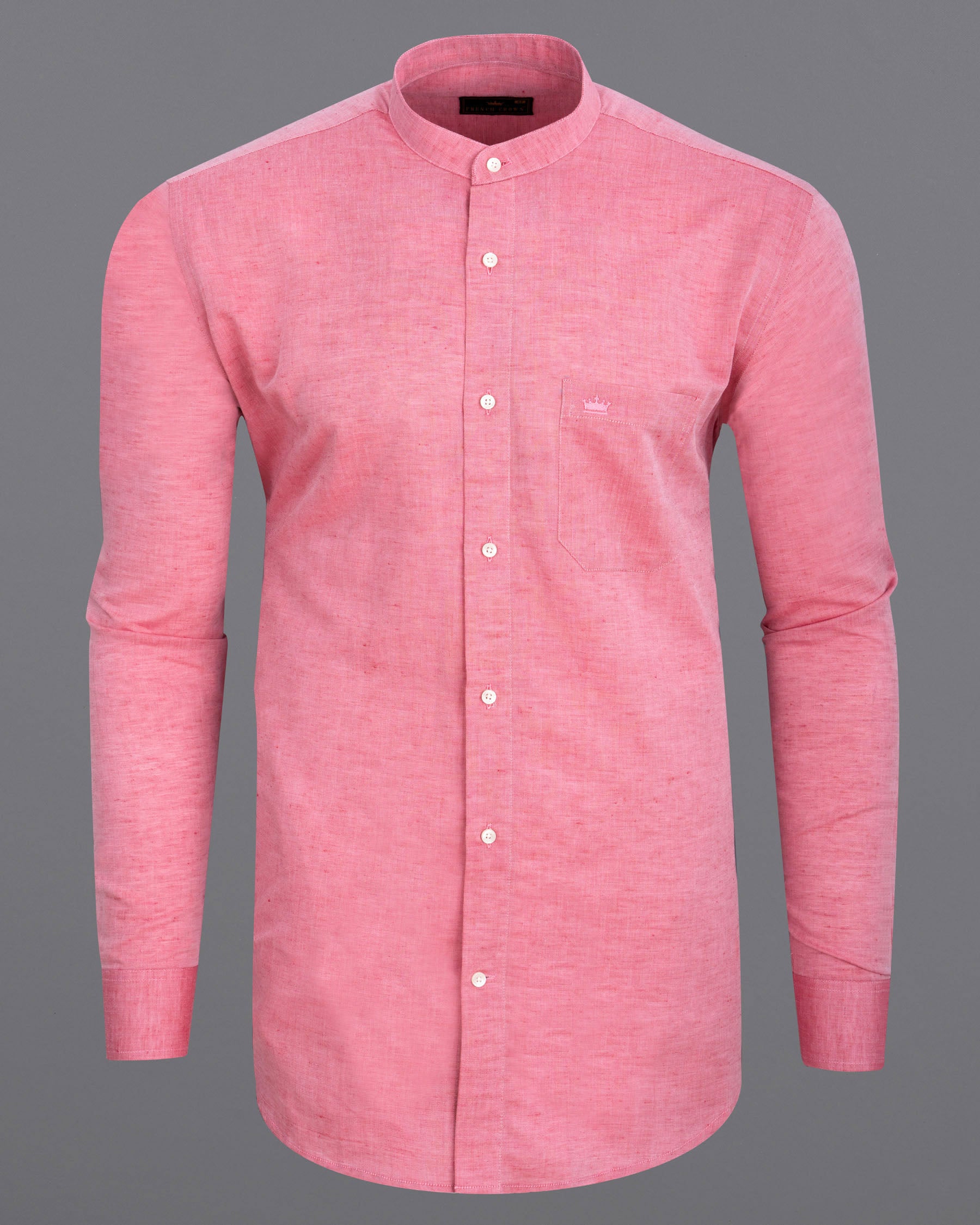 Petite Pink Luxurious Linen Shirt