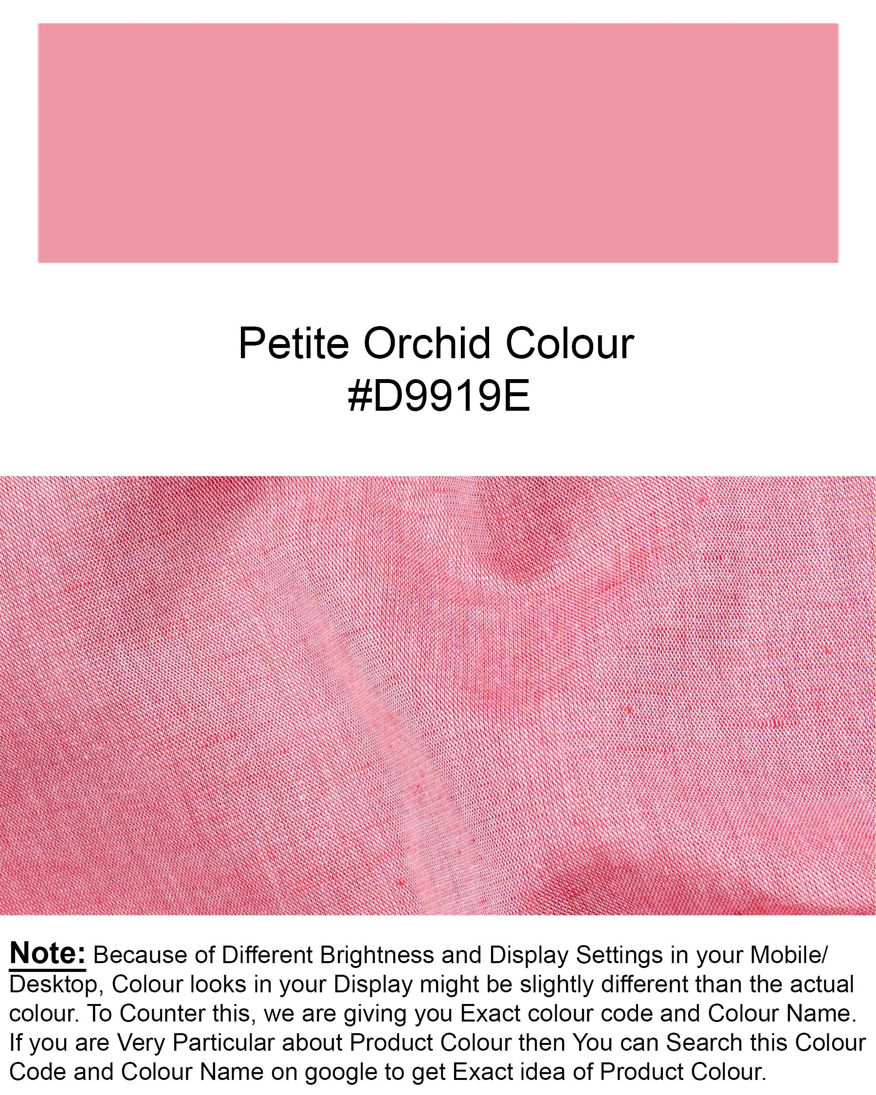 Petite Pink Luxurious Linen Shirt