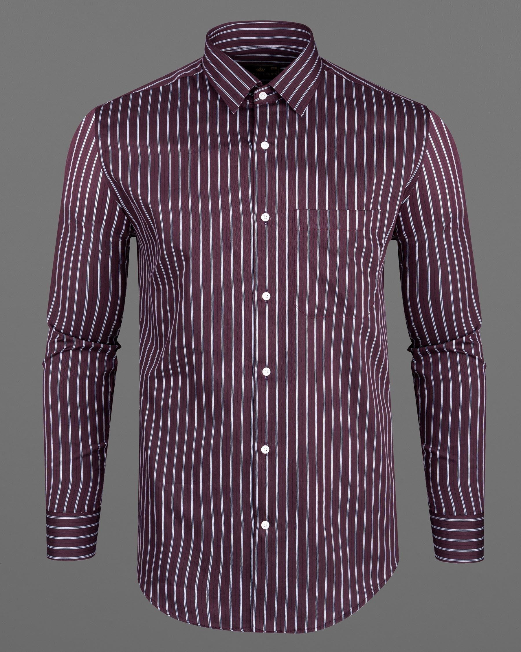 Bistre with Black and white Striped Twill Textured Premium Cotton Shirt 6886-38, 6886-H-38, 6886-39, 6886-H-39, 6886-40, 6886-H-40, 6886-42, 6886-H-42, 6886-44, 6886-H-44, 6886-46, 6886-H-46, 6886-48, 6886-H-48, 6886-50, 6886-H-50, 6886-52, 6886-H-52