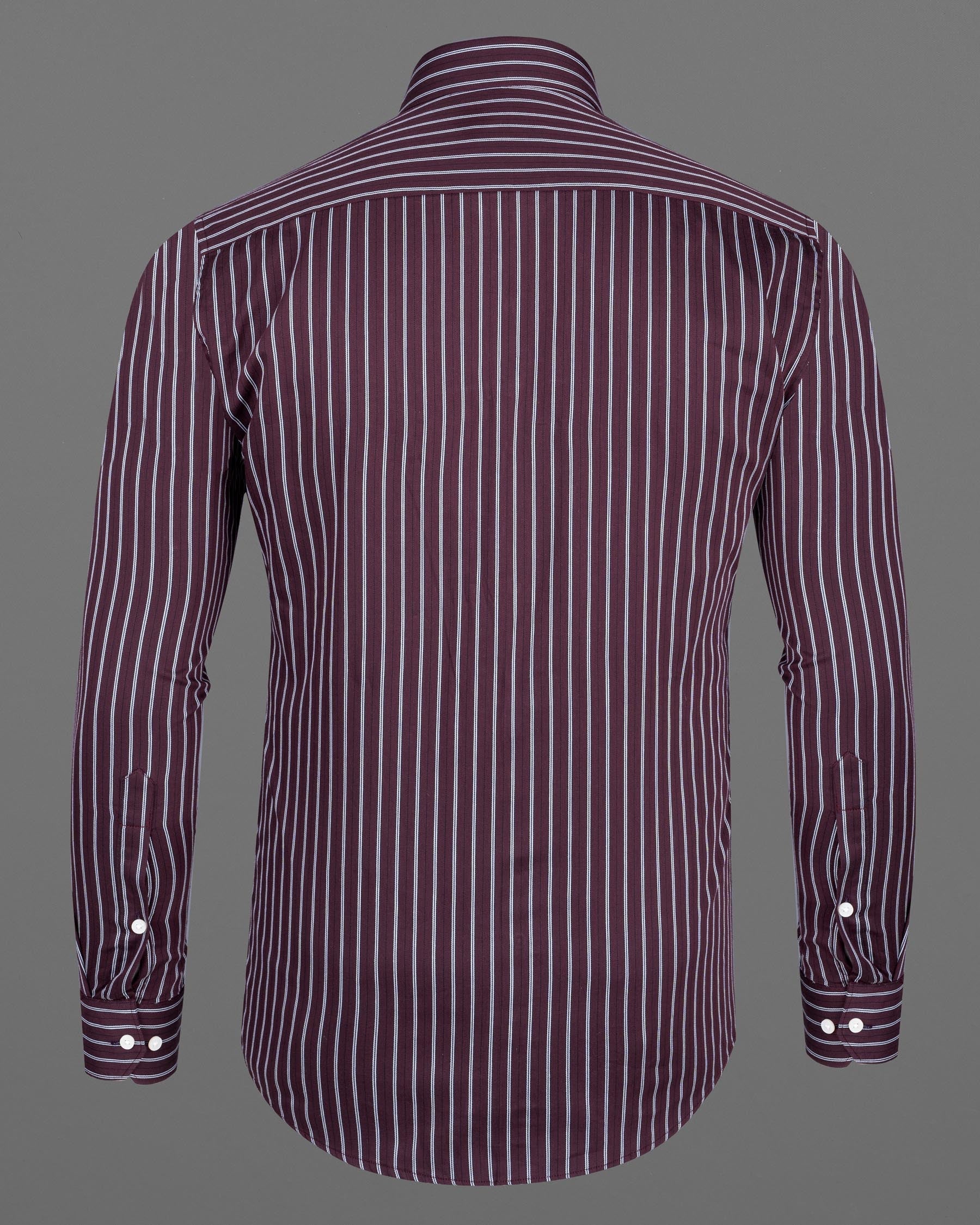 Bistre with Black and white Striped Twill Textured Premium Cotton Shirt 6886-38, 6886-H-38, 6886-39, 6886-H-39, 6886-40, 6886-H-40, 6886-42, 6886-H-42, 6886-44, 6886-H-44, 6886-46, 6886-H-46, 6886-48, 6886-H-48, 6886-50, 6886-H-50, 6886-52, 6886-H-52