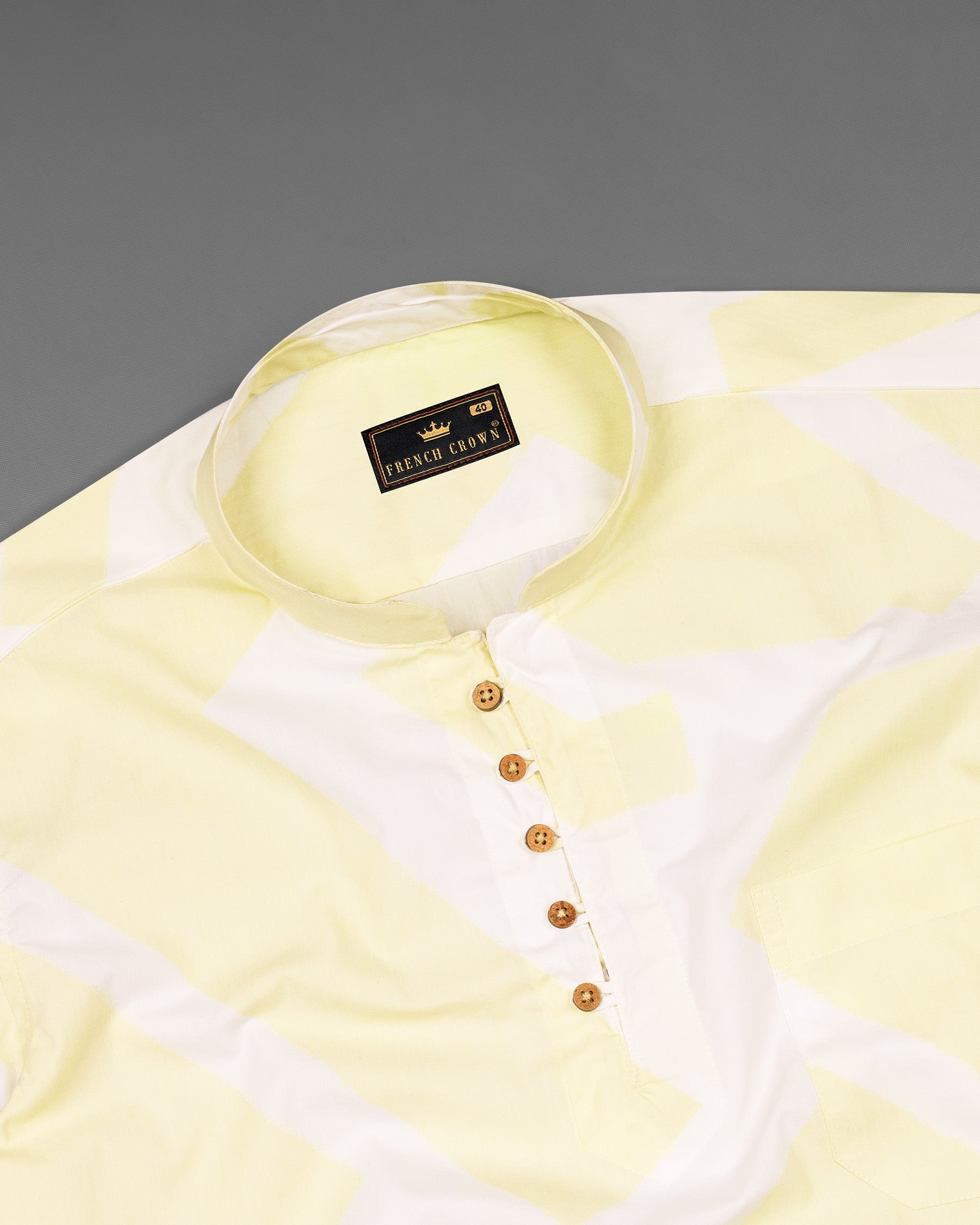 Colonial yellow and White abstract print Twill Premium Cotton Kurta Shirt 6919-KS-38,6919-KS-38,6919-KS-39,6919-KS-39,6919-KS-40,6919-KS-40,6919-KS-42,6919-KS-42,6919-KS-44,6919-KS-44,6919-KS-46,6919-KS-46,6919-KS-48,6919-KS-48,6919-KS-50,6919-KS-50,6919-KS-52,6919-KS-52