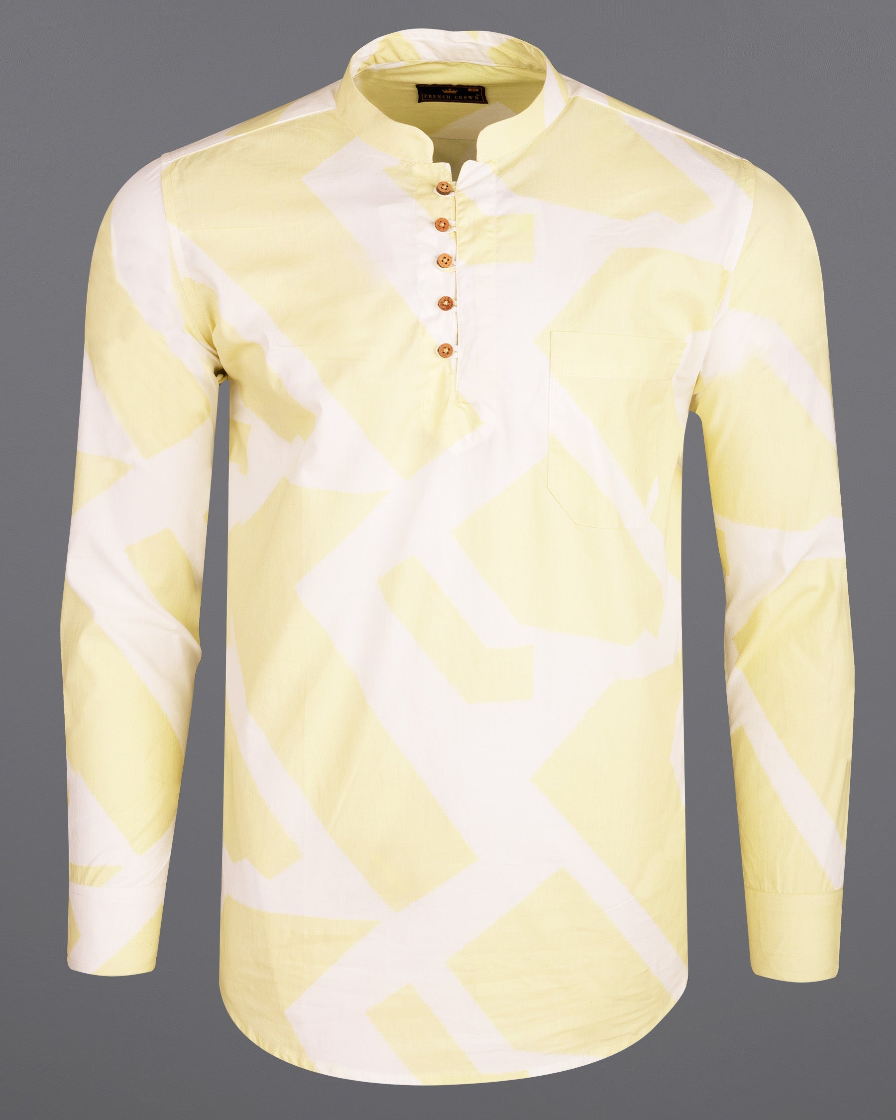 Colonial yellow and White abstract print Twill Premium Cotton Kurta Shirt 6919-KS-38,6919-KS-38,6919-KS-39,6919-KS-39,6919-KS-40,6919-KS-40,6919-KS-42,6919-KS-42,6919-KS-44,6919-KS-44,6919-KS-46,6919-KS-46,6919-KS-48,6919-KS-48,6919-KS-50,6919-KS-50,6919-KS-52,6919-KS-52