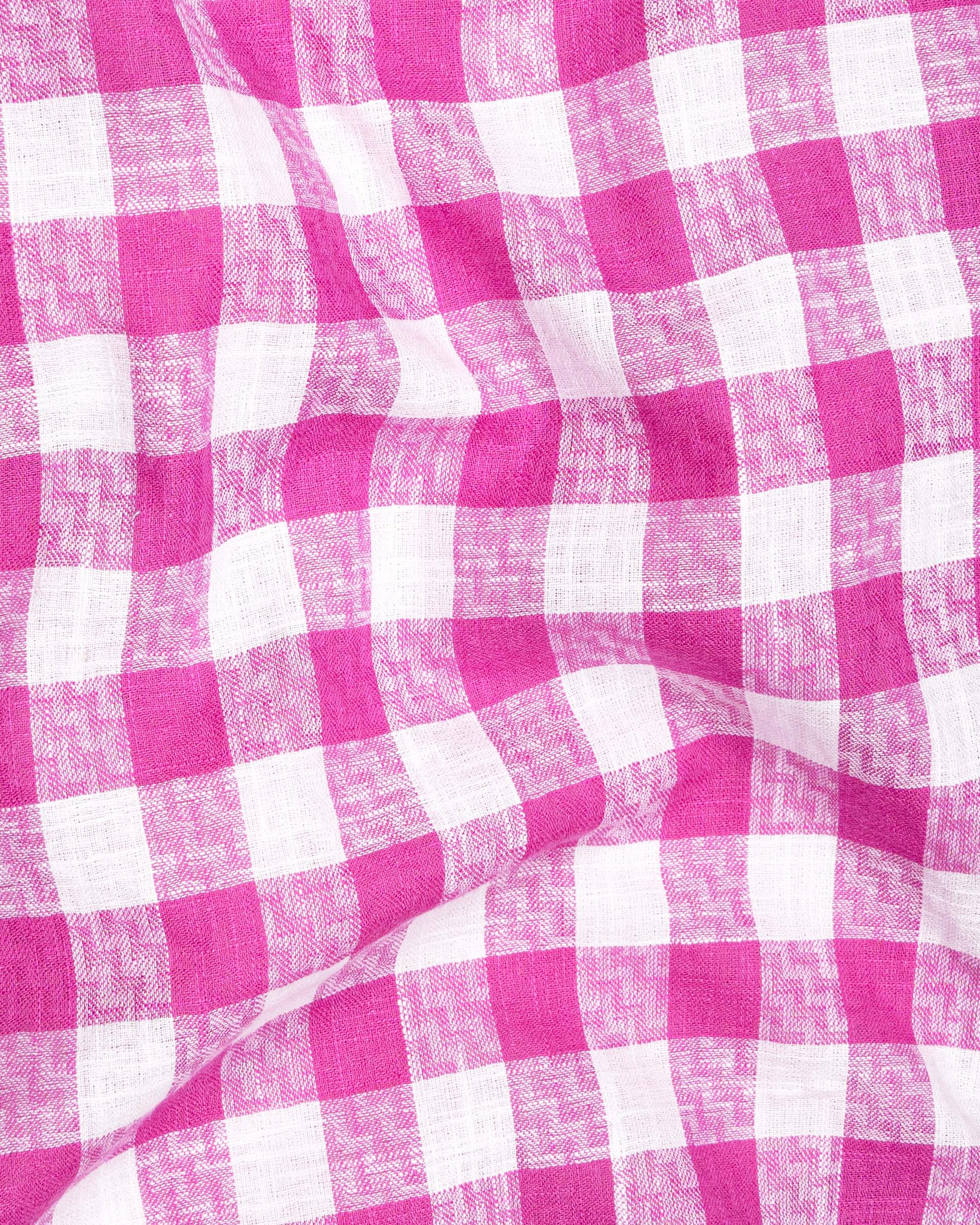 Bright White and Cerise Pink Plaid Twill Premium Cotton Shirt 6927-BD-38,6927-BD-38,6927-BD-39,6927-BD-39,6927-BD-40,6927-BD-40,6927-BD-42,6927-BD-42,6927-BD-44,6927-BD-44,6927-BD-46,6927-BD-46,6927-BD-48,6927-BD-48,6927-BD-50,6927-BD-50,6927-BD-52,6927-BD-52