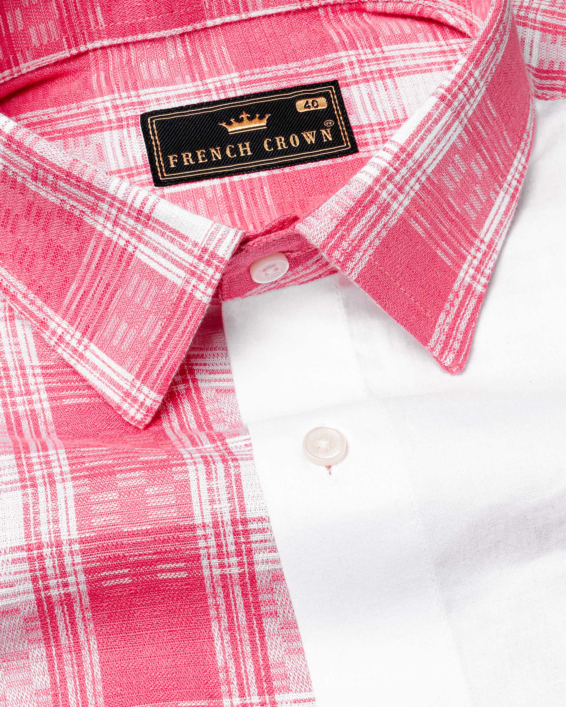  Light Carmine Plaid with Bright White Twill Premium Cotton Designer Shirt 6932-D11-38,6932-D11-38,6932-D11-39,6932-D11-39,6932-D11-40,6932-D11-40,6932-D11-42,6932-D11-42,6932-D11-44,6932-D11-44,6932-D11-46,6932-D11-46,6932-D11-48,6932-D11-48,6932-D11-50,6932-D11-50,6932-D11-52,6932-D11-52