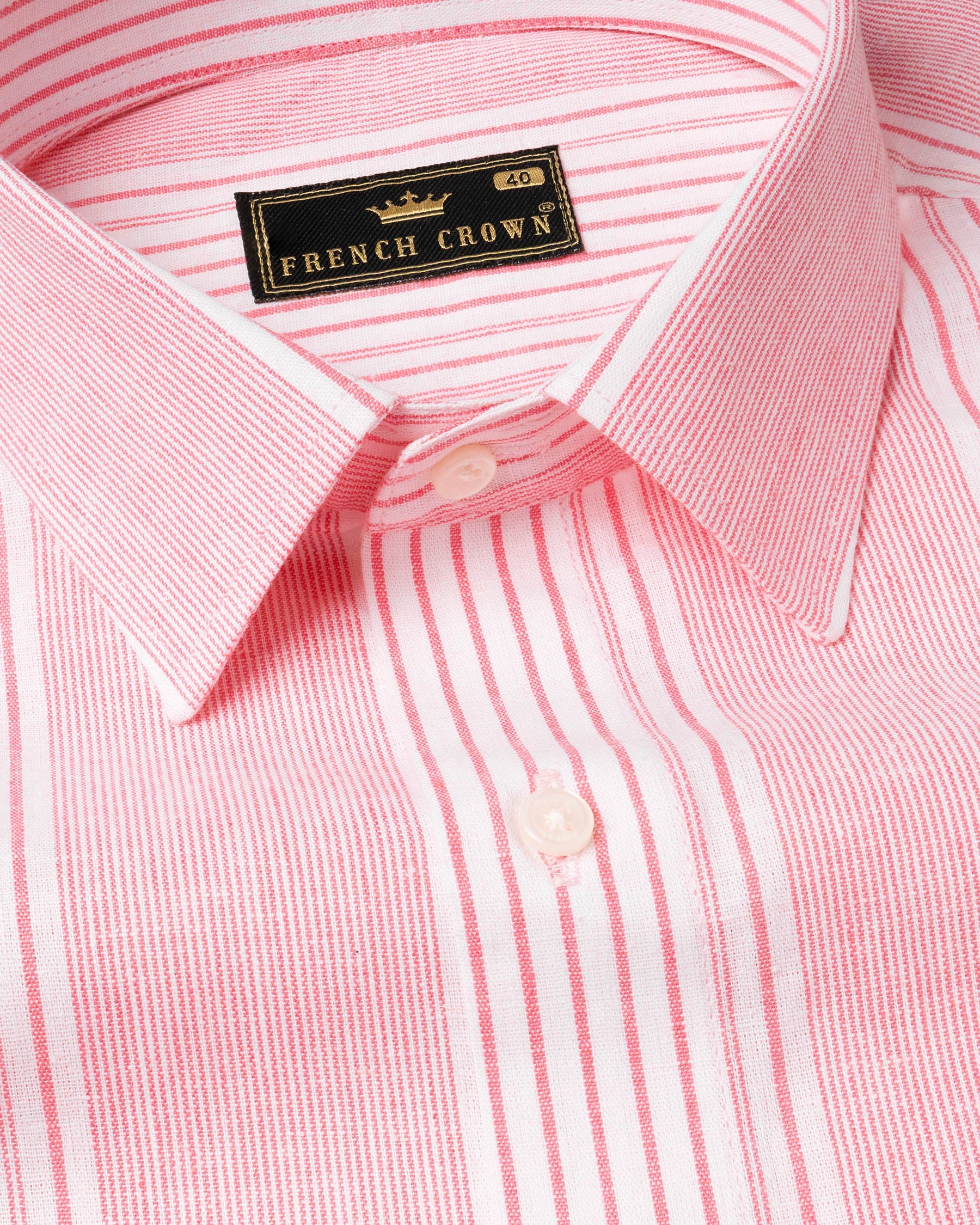 Froly Pink Striped Luxurious Linen Shirt 6936-38,6936-38,6936-39,6936-39,6936-40,6936-40,6936-42,6936-42,6936-44,6936-44,6936-46,6936-46,6936-48,6936-48,6936-50,6936-50,6936-52,6936-52