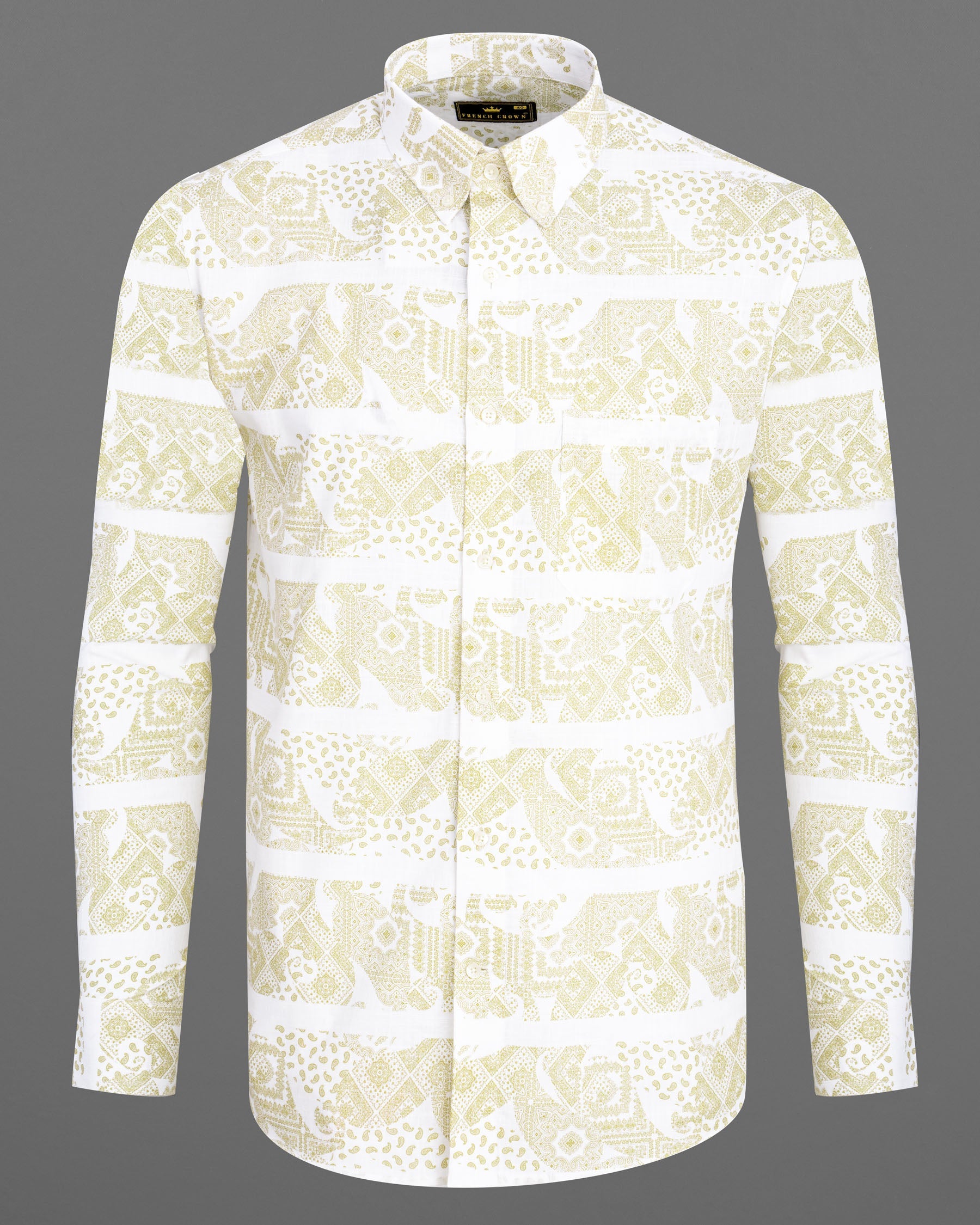 Bright White with Ancient art In spired Print Luxurious Linen Shirt 6948-BD-38,6948-BD-H-38,6948-BD-39,6948-BD-H-39,6948-BD-40,6948-BD-H-40,6948-BD-42,6948-BD-H-42,6948-BD-44,6948-BD-H-44,6948-BD-46,6948-BD-H-46,6948-BD-48,6948-BD-H-48,6948-BD-50,6948-BD-H-50,6948-BD-52,6948-BD-H-52