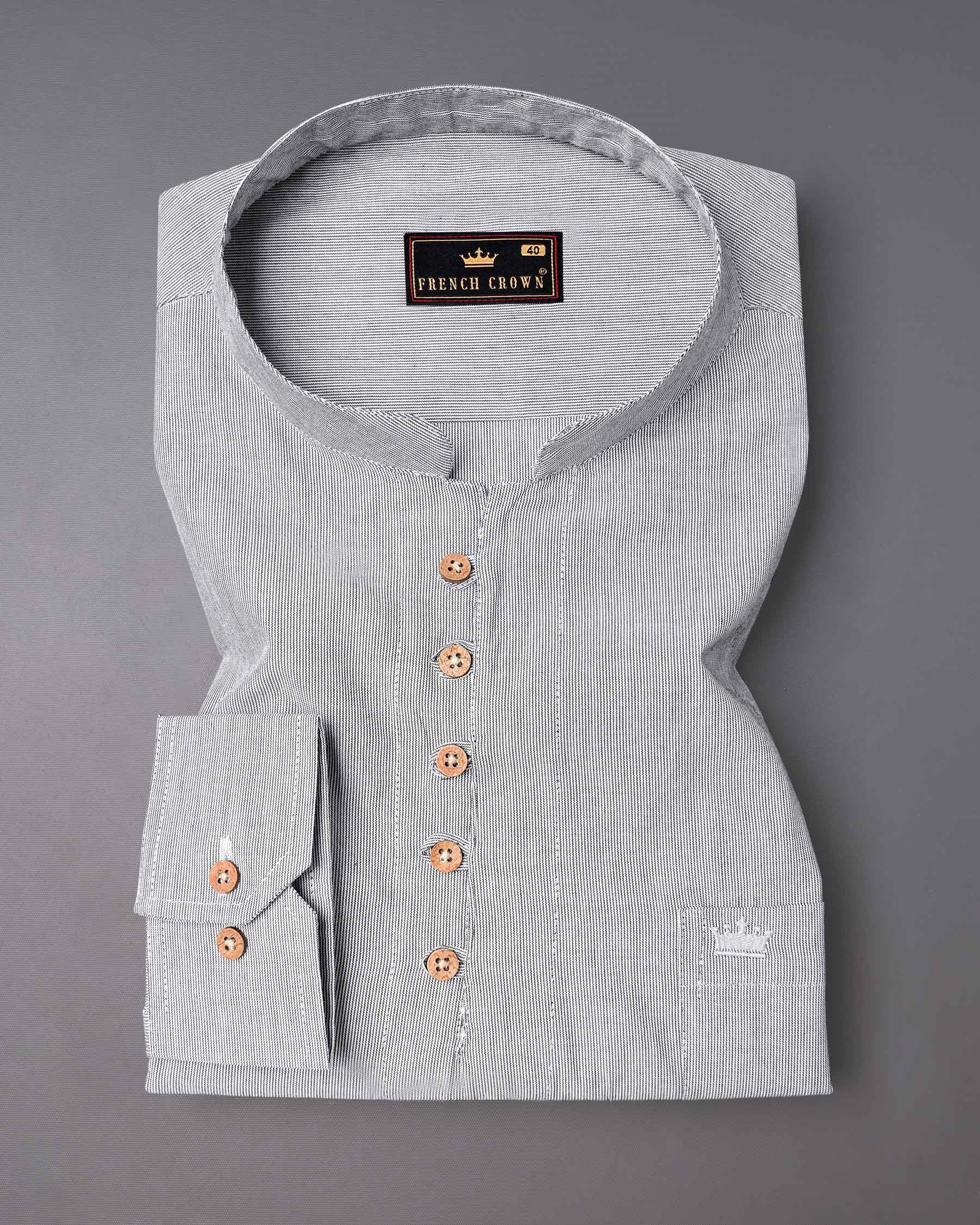 Wenge Gray Pin Striped Premium Cotton Kurta Shirt 6955-KS-38,6955-KS-H-38,6955-KS-39,6955-KS-H-39,6955-KS-40,6955-KS-H-40,6955-KS-42,6955-KS-H-42,6955-KS-44,6955-KS-H-44,6955-KS-46,6955-KS-H-46,6955-KS-48,6955-KS-H-48,6955-KS-50,6955-KS-H-50,6955-KS-52,6955-KS-H-52