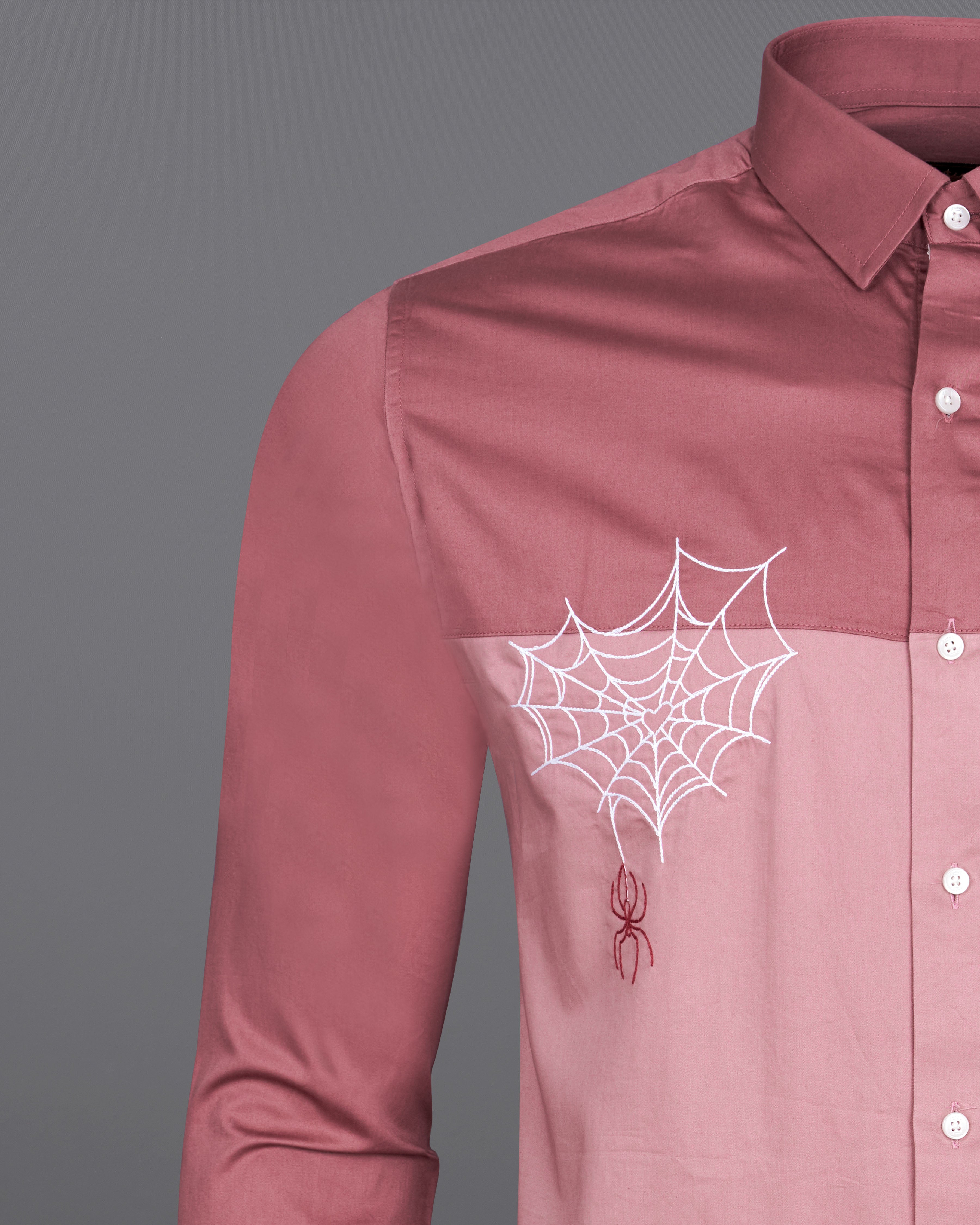 Coral Tree with Careys Pink Spider Embroidered Super Soft Premium Cotton Shirt 6987-P134-E016-38, 6987-P134-E016-H-38, 6987-P134-E016-39, 6987-P134-E016-H-39, 6987-P134-E016-40, 6987-P134-E016-H-40, 6987-P134-E016-42, 6987-P134-E016-H-42, 6987-P134-E016-44, 6987-P134-E016-H-44, 6987-P134-E016-46, 6987-P134-E016-H-46, 6987-P134-E016-48, 6987-P134-E016-H-48, 6987-P134-E016-50, 6987-P134-E016-H-50, 6987-P134-E016-52, 6987-P134-E016-H-52